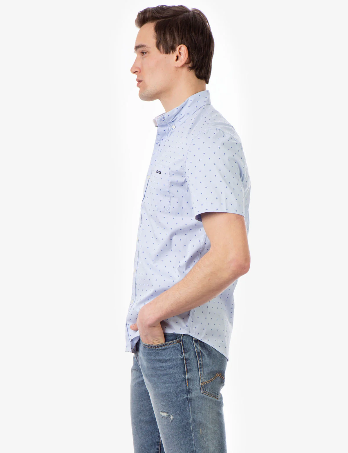 27963-slim-fit-dot-pattern-short-sleeve-shirt-3.webp SLIM FIT DOT PATTERN SHORT SLEEVE SHIRT