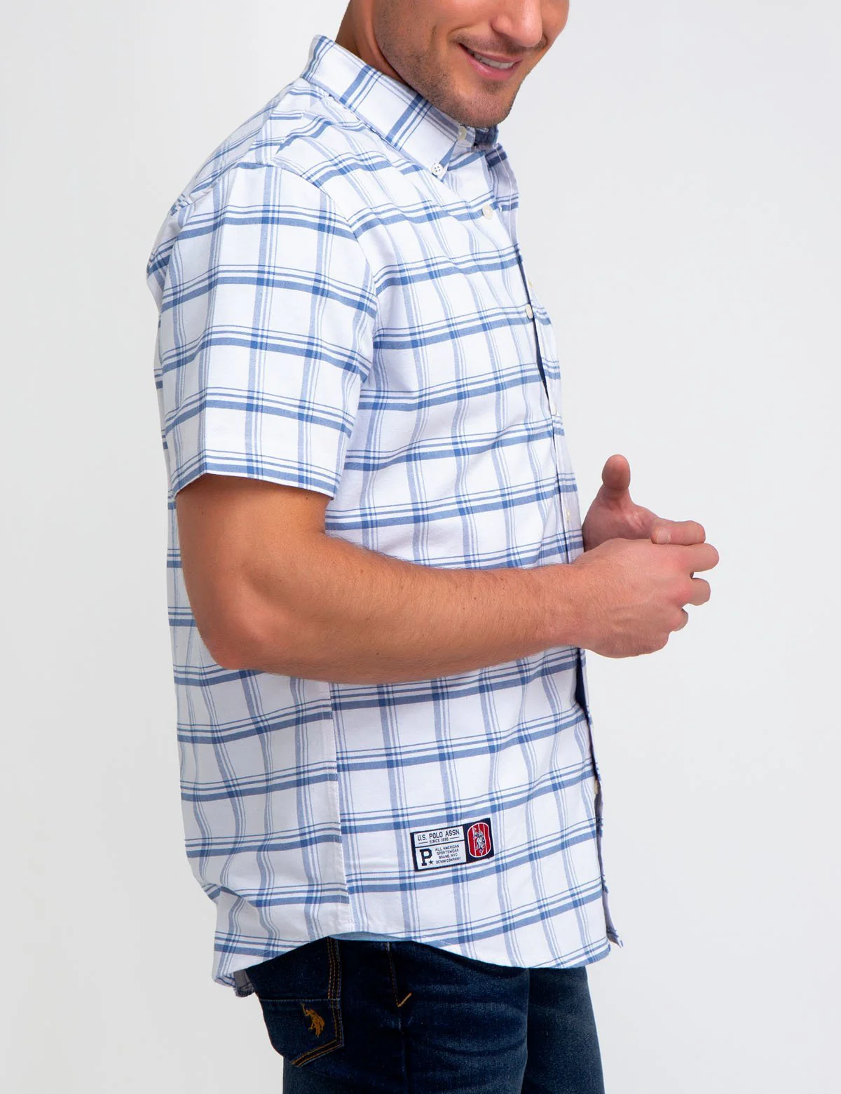 28071-short-sleeve-plaid-oxford-shirt-3.webp SHORT SLEEVE PLAID OXFORD SHIRT