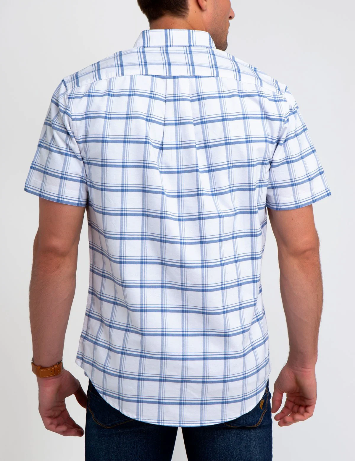 28071-short-sleeve-plaid-oxford-shirt-4.webp SHORT SLEEVE PLAID OXFORD SHIRT