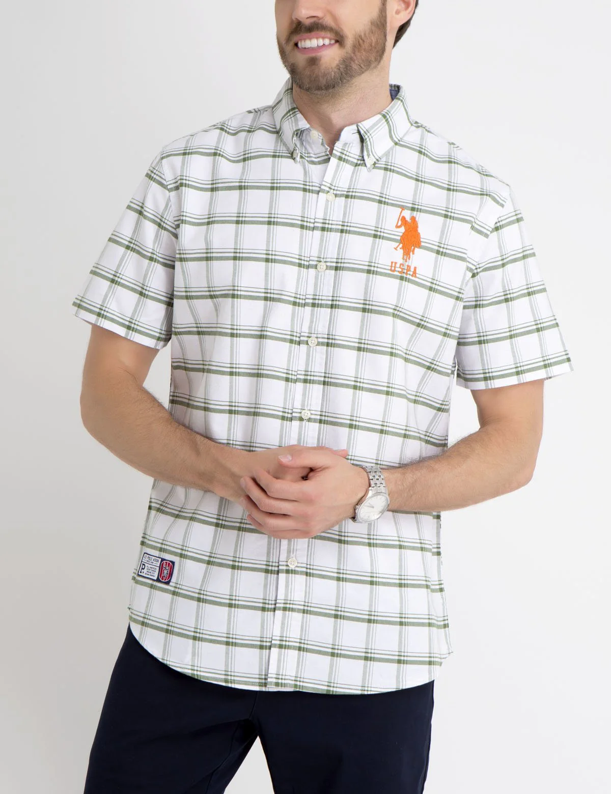 28071-short-sleeve-plaid-oxford-shirt-5.webp SHORT SLEEVE PLAID OXFORD SHIRT