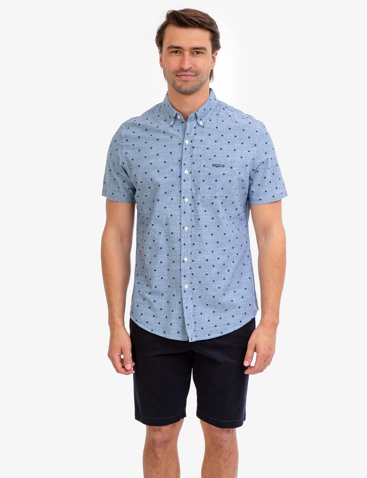 28100-star-print-slub-canvas-shirt-1.webp STAR PRINT SLUB CANVAS SHIRT