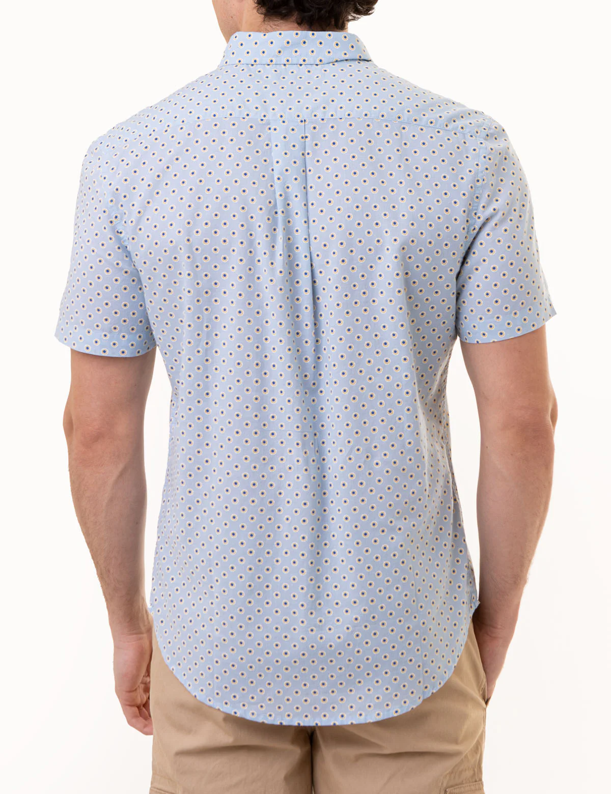 28106-short-sleeve-dot-print-woven-shirt-with-pocket-4.webp SHORT SLEEVE DOT PRINT WOVEN SHIRT WITH POCKET