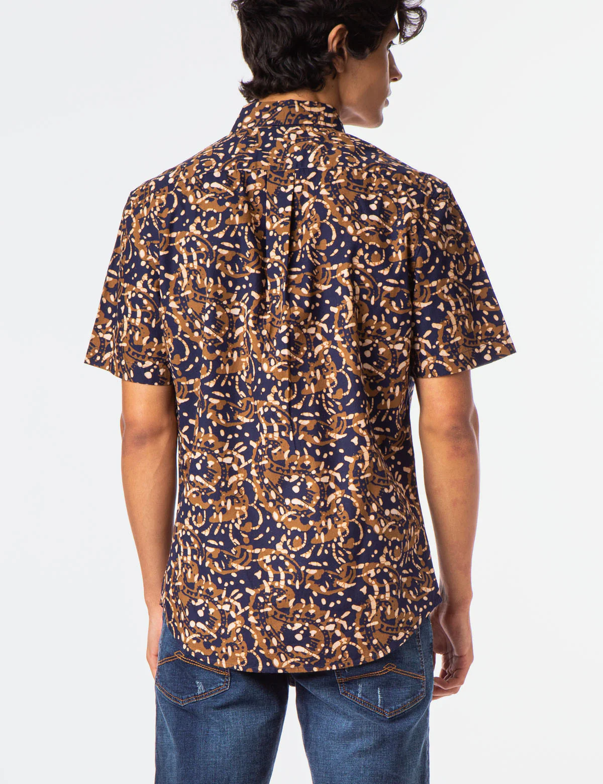 PRINTED POPLIN SHORT SLEEVE SHIRT
