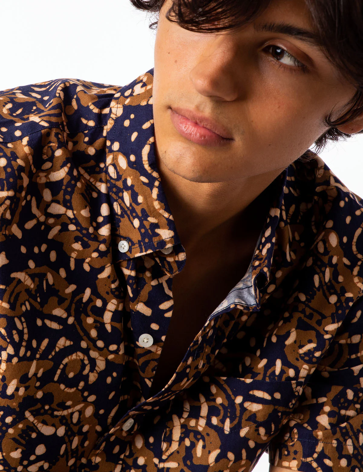 PRINTED POPLIN SHORT SLEEVE SHIRT