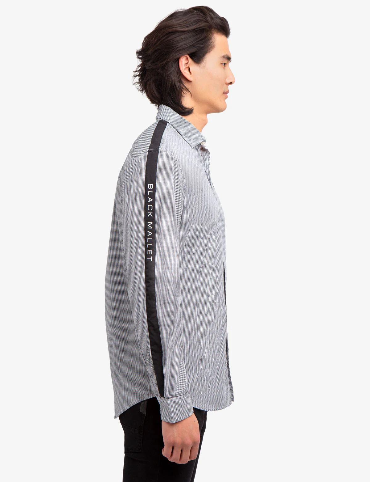 28270-black-mallet-mini-check-side-stripe-shirt-3.webp BLACK MALLET MINI CHECK SIDE STRIPE SHIRT