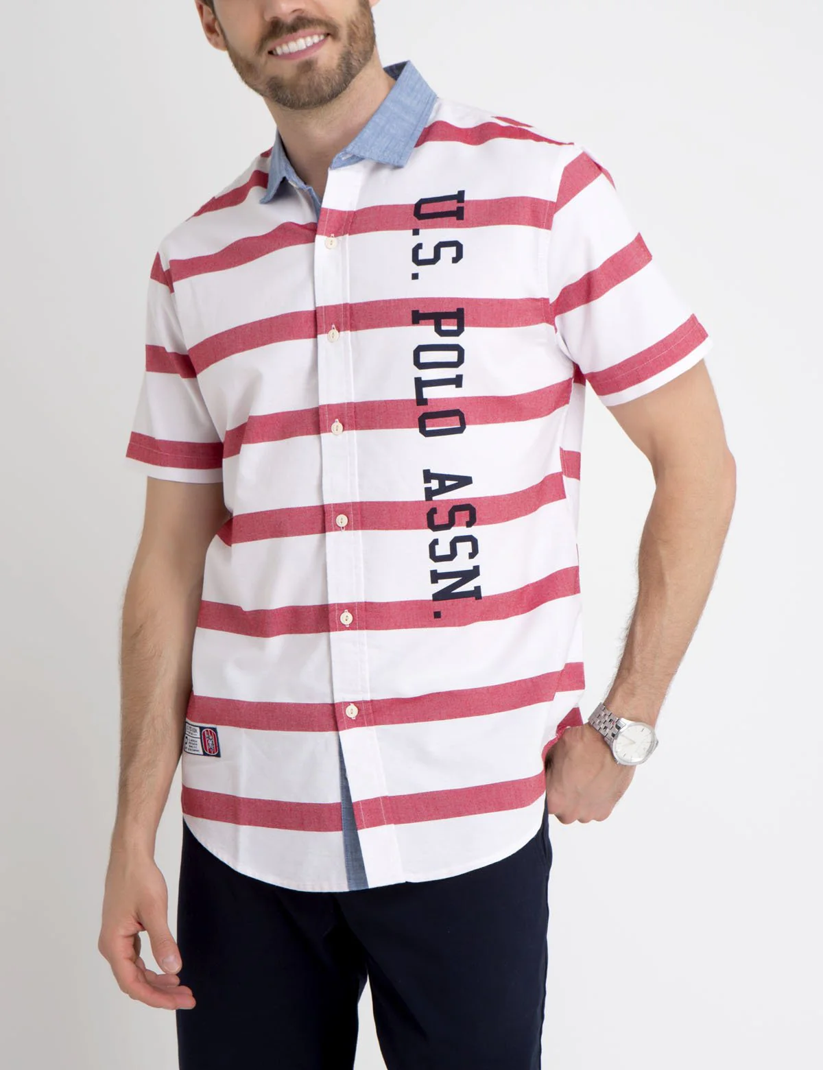 28281-striped-oxford-shirt-with-contrast-collar-2.webp STRIPED OXFORD SHIRT WITH CONTRAST COLLAR
