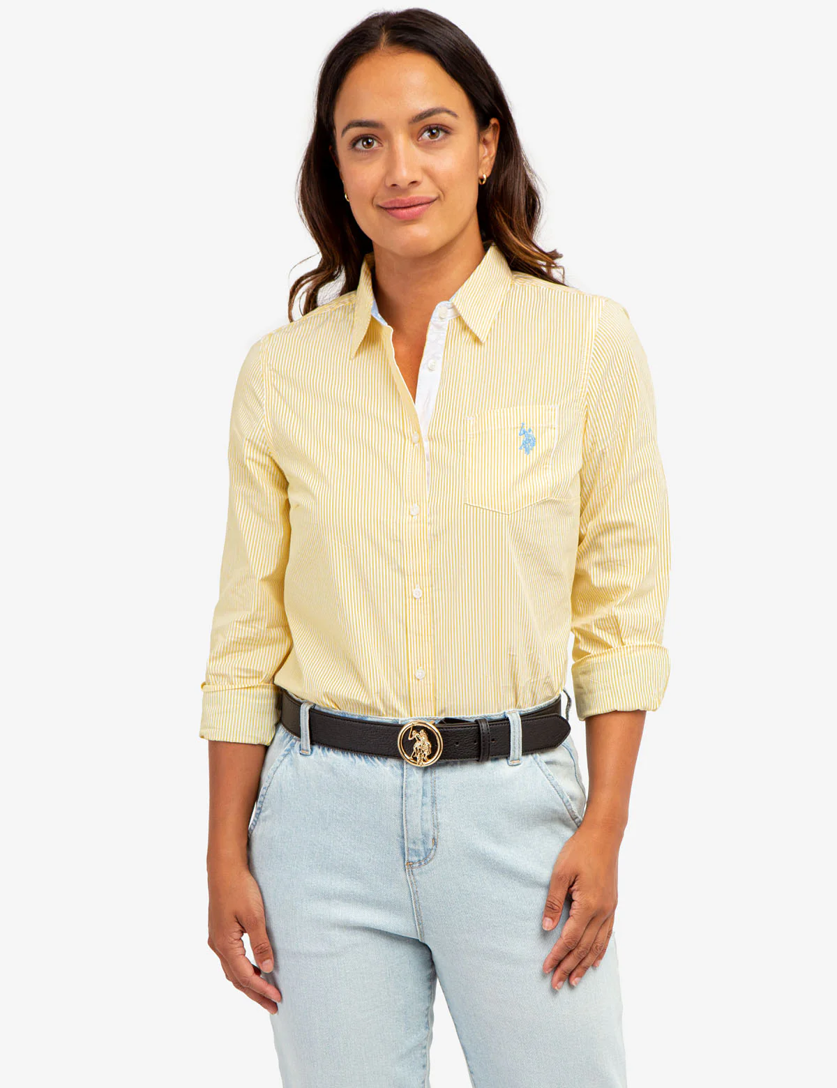 STRIPED POPLIN LONG SLEEVE SHIRT