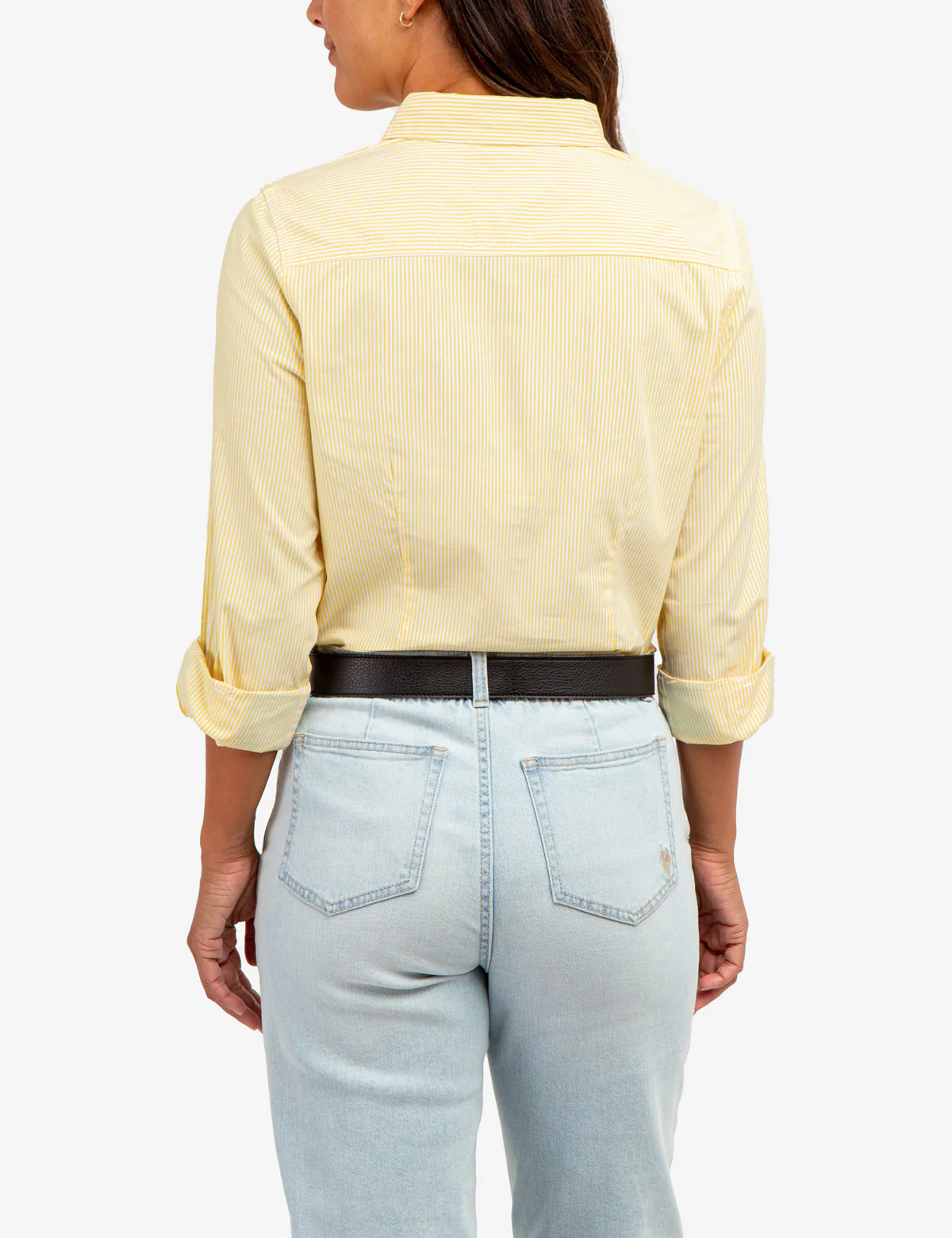 STRIPED POPLIN LONG SLEEVE SHIRT
