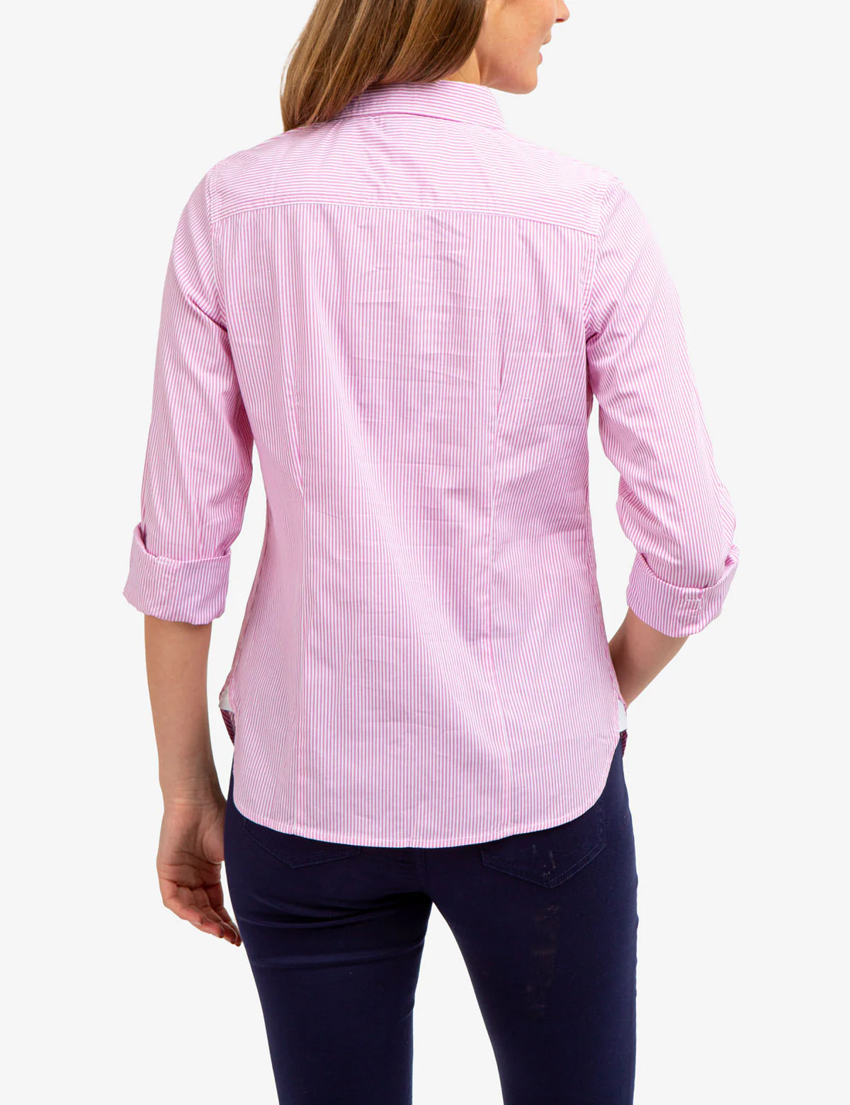 STRIPED POPLIN LONG SLEEVE SHIRT