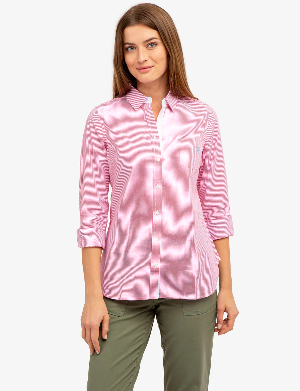 STRIPED POPLIN LONG SLEEVE SHIRT