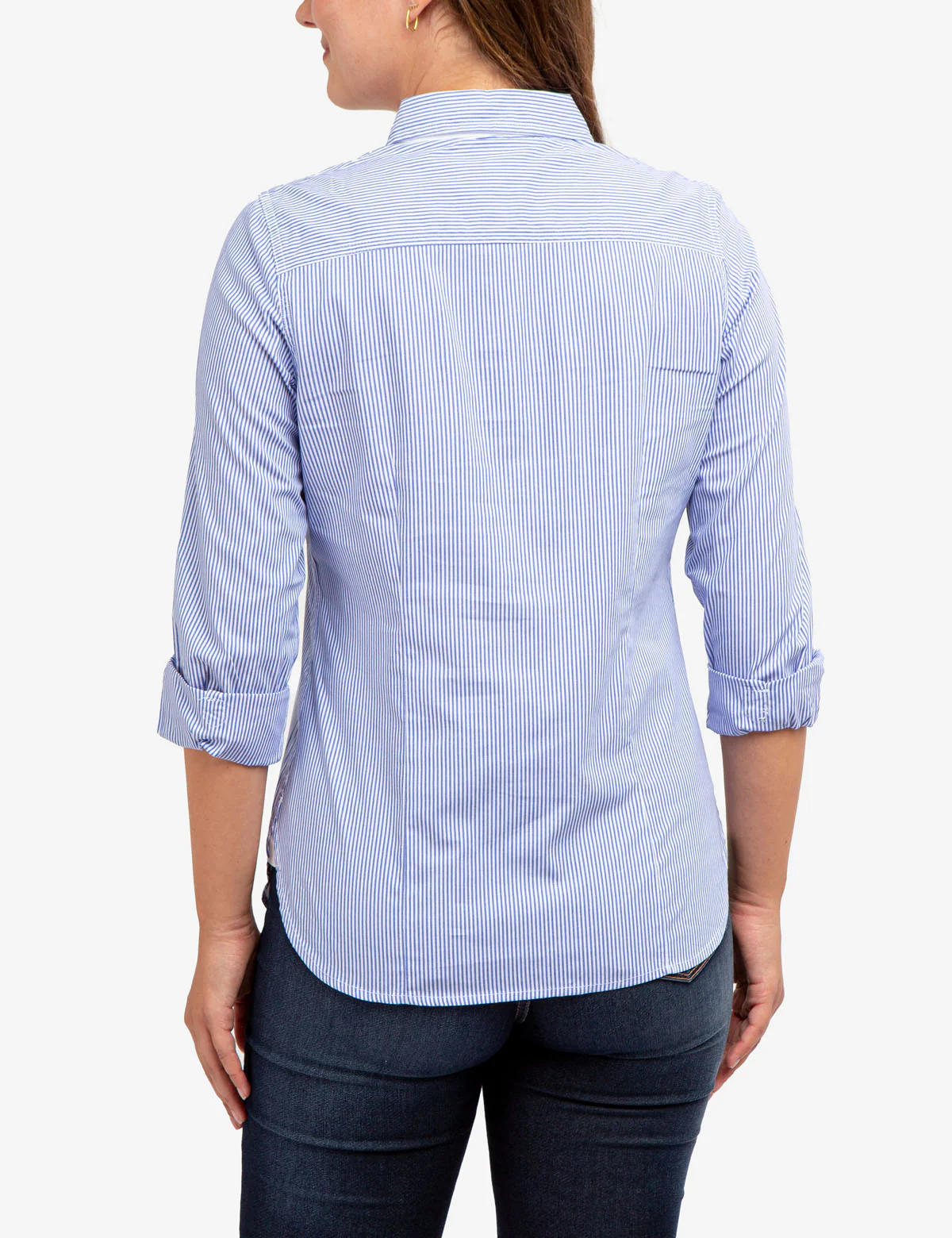 STRIPED POPLIN LONG SLEEVE SHIRT