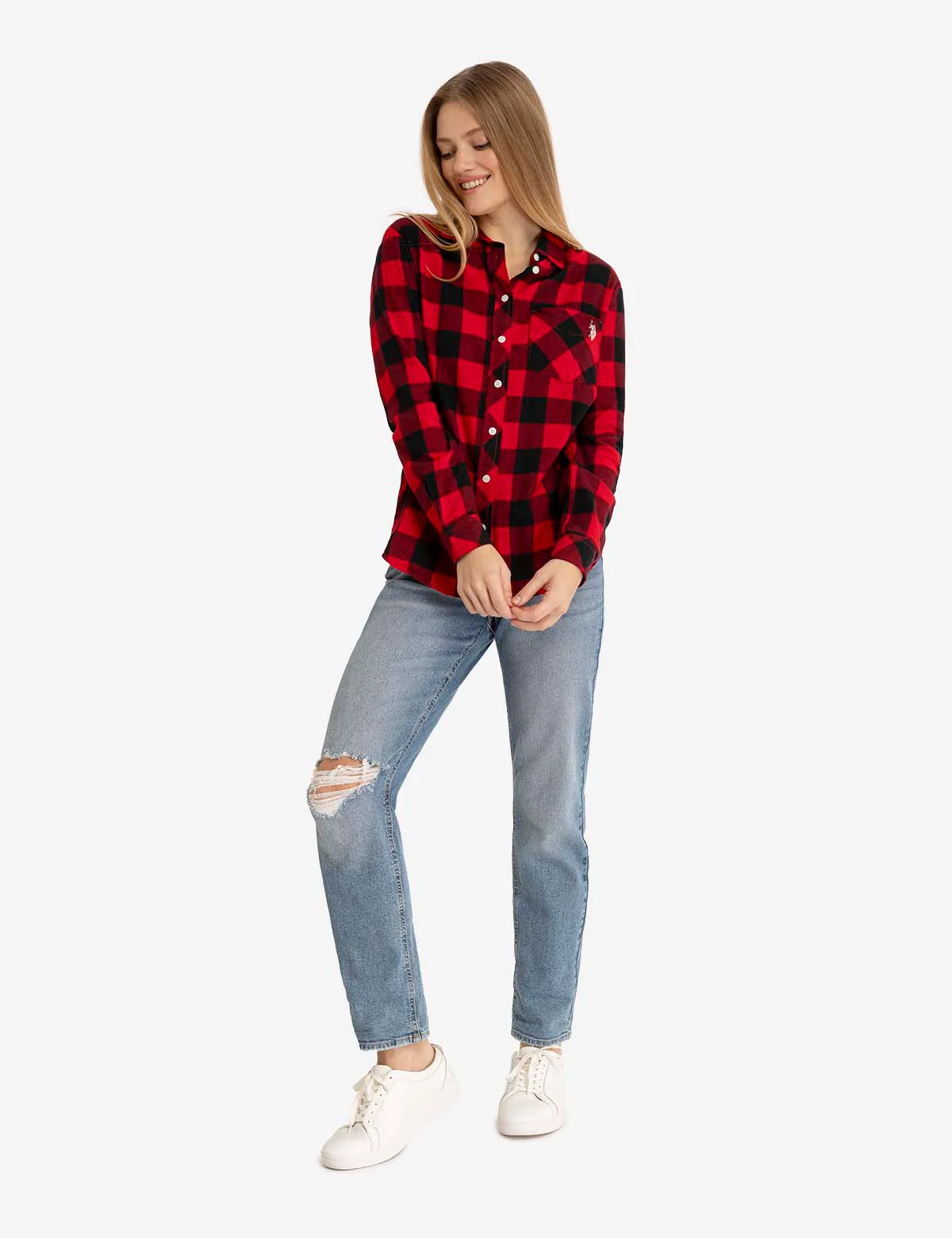 FLANNEL BUFFALO PLAID LONG SLEEVE SHIRT