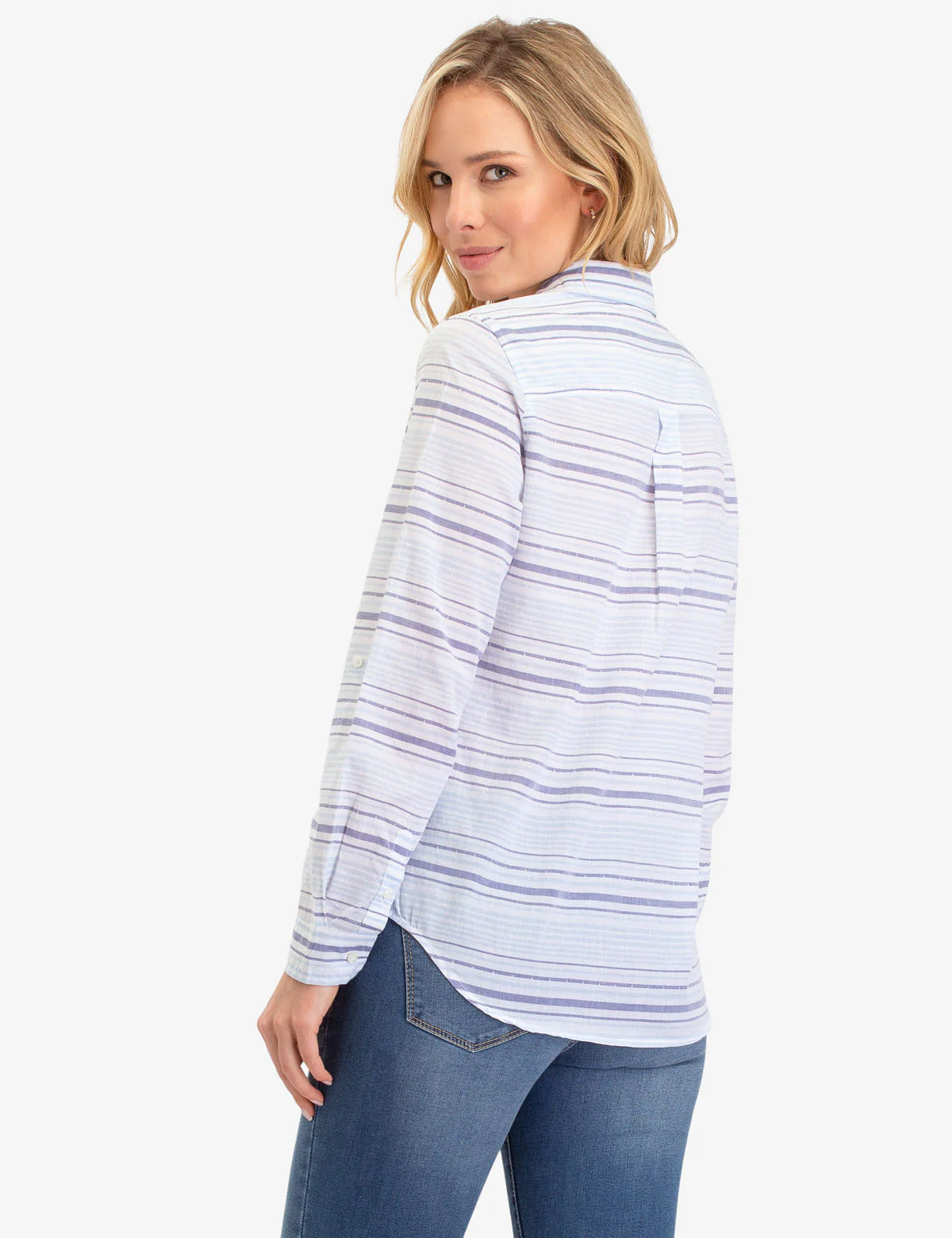 28840-blue-striped-lace-back-long-sleeve-shirt-3.webp BLUE STRIPED LACE BACK LONG SLEEVE SHIRT