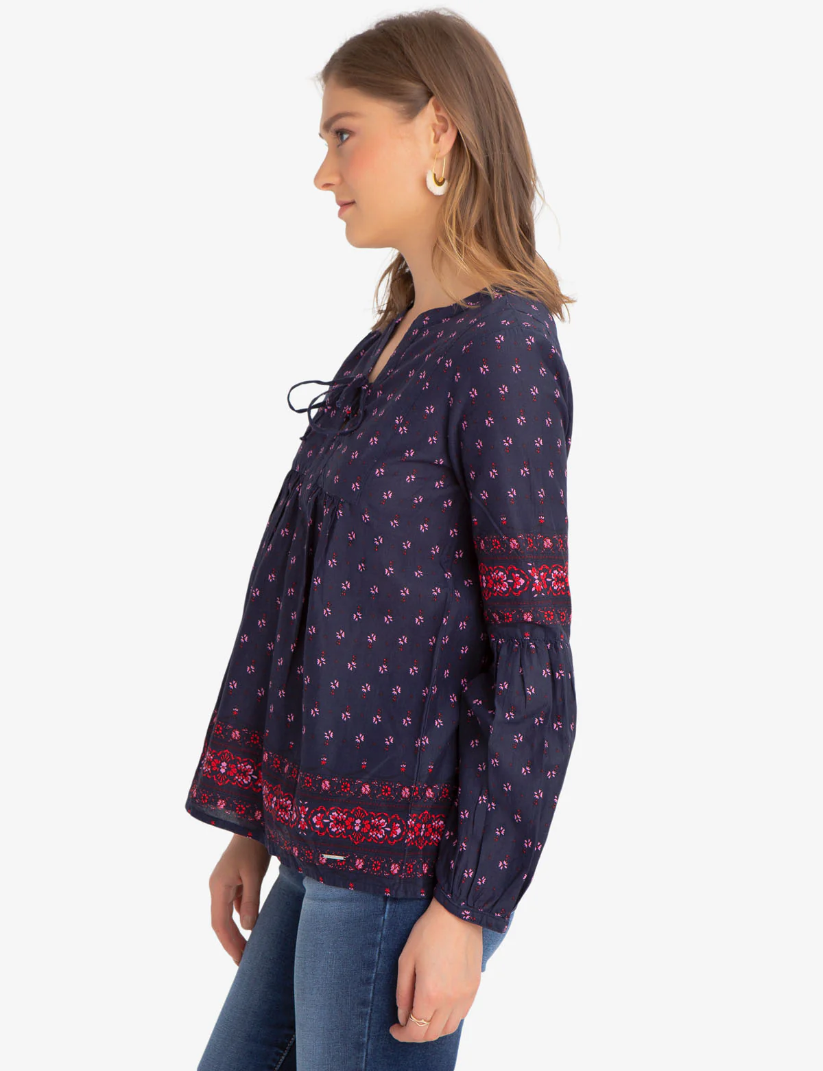 PRINTED LACEUP SHIRT