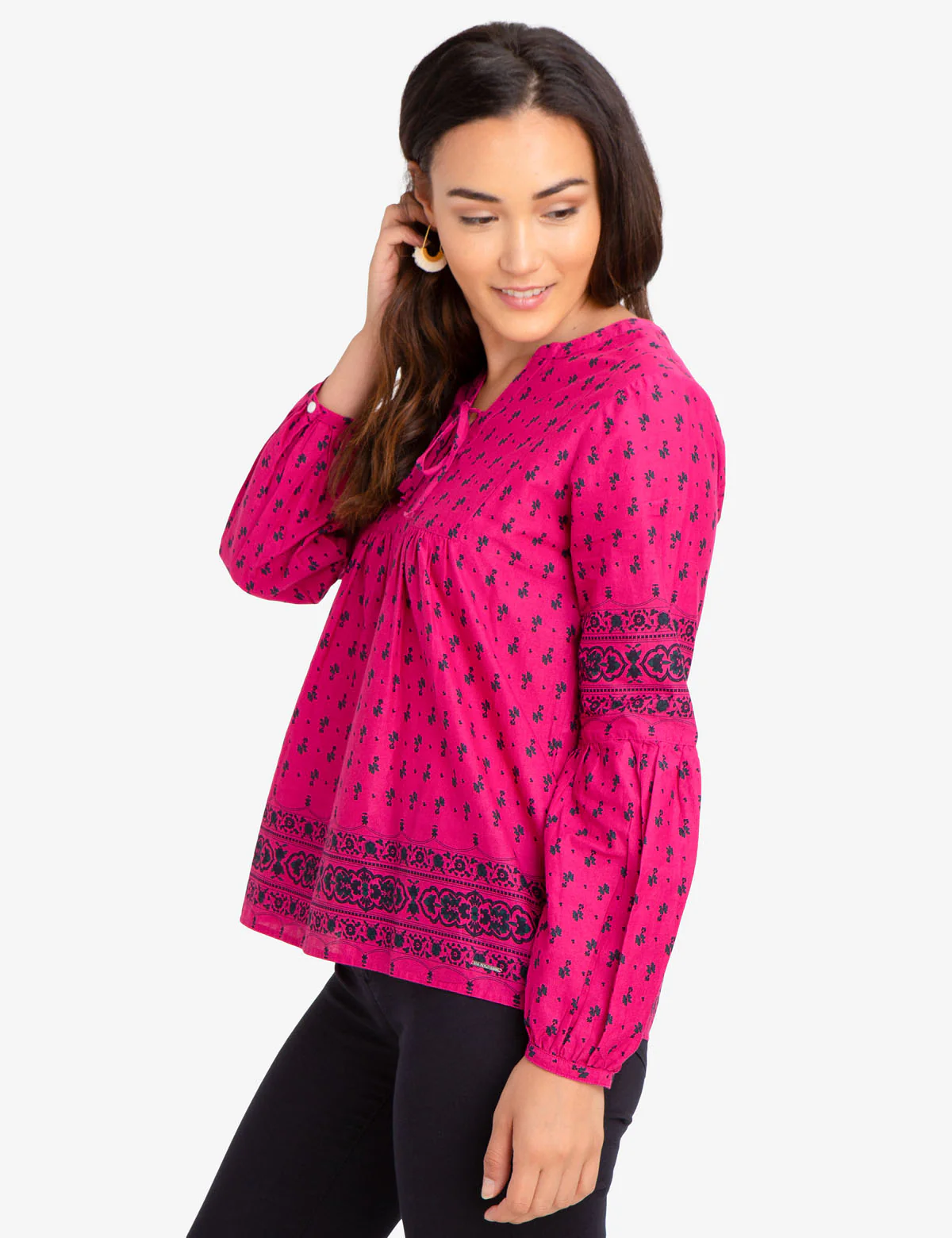 PRINTED LACEUP SHIRT