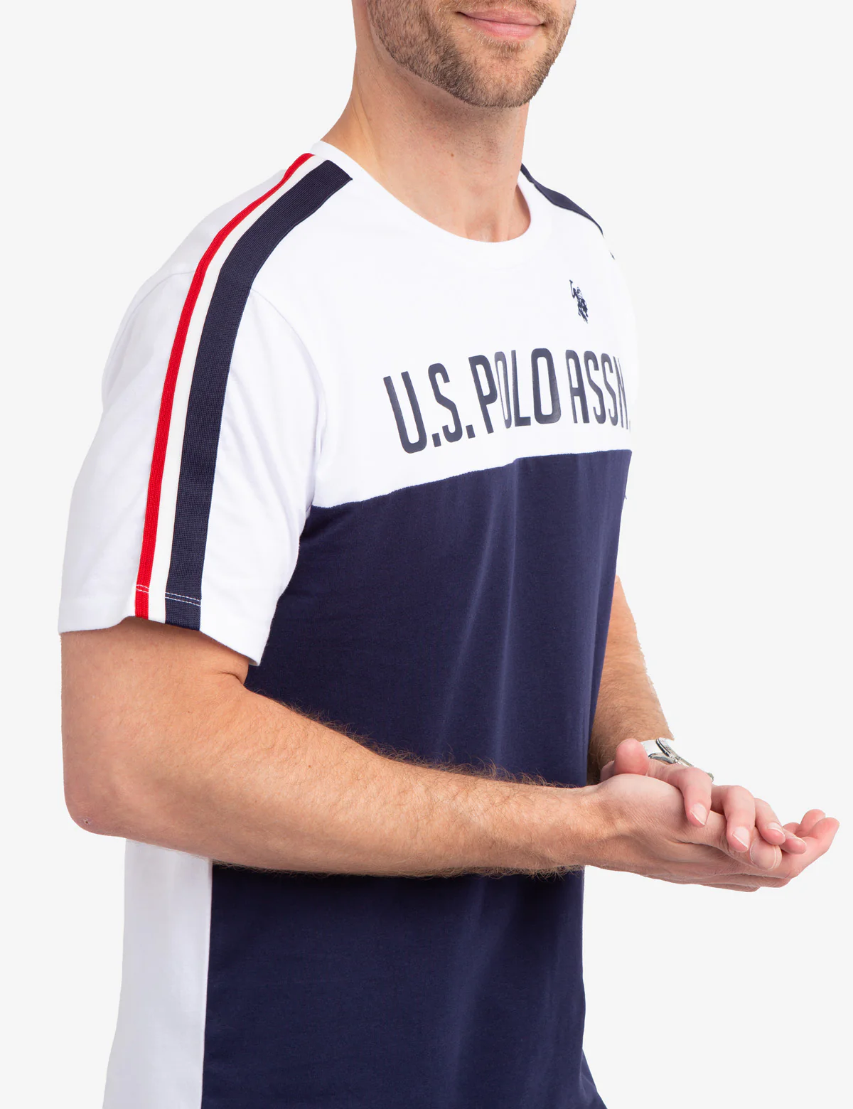 30285-signature-tricot-stripe-colorblock-t-shirt-3.webp SIGNATURE TRICOT STRIPE COLORBLOCK T-SHIRT