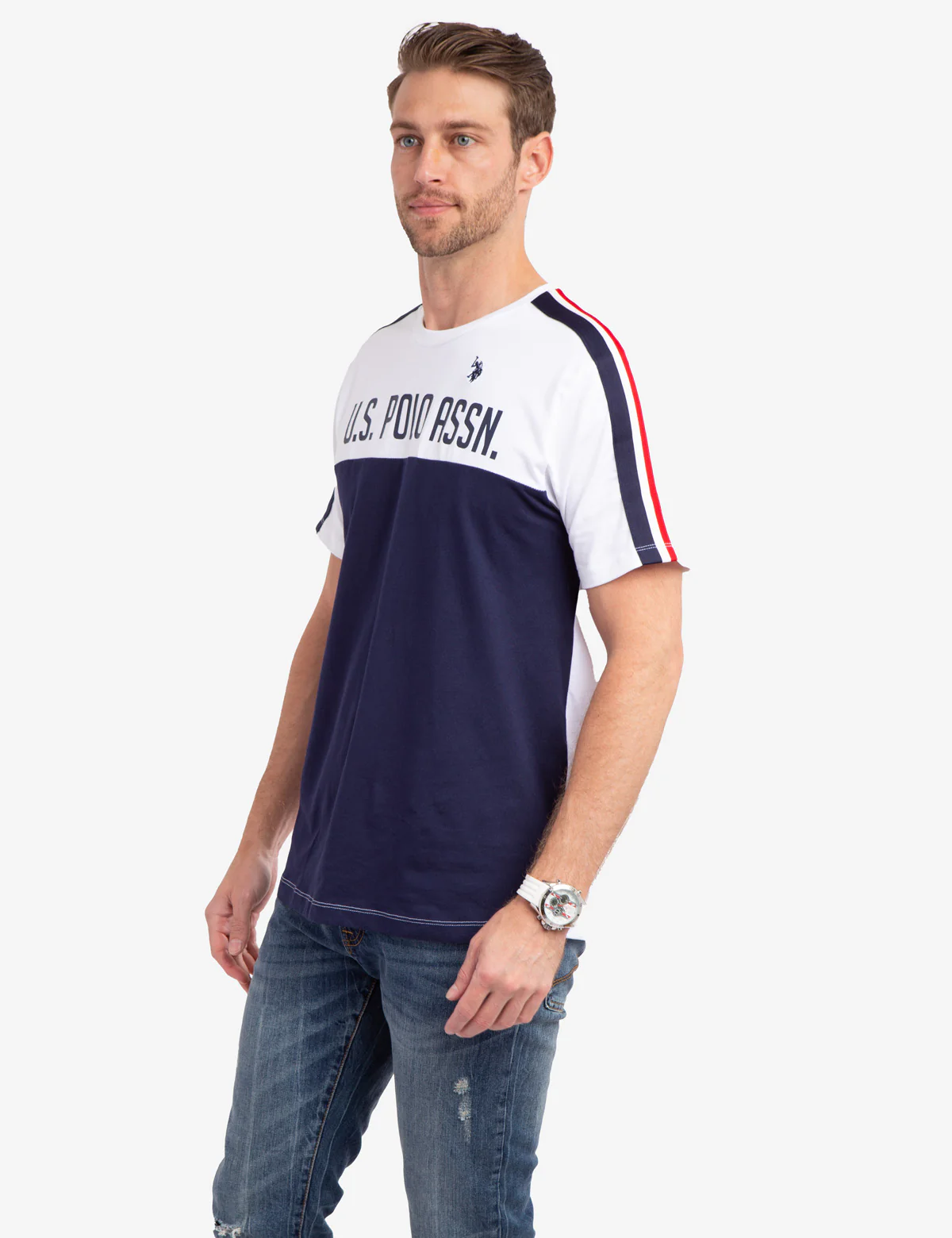 30285-signature-tricot-stripe-colorblock-t-shirt-5.webp SIGNATURE TRICOT STRIPE COLORBLOCK T-SHIRT