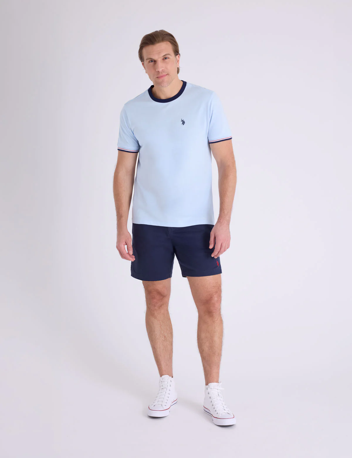 SIGNATURE STRIPE TRIM RINGER T-SHIRT