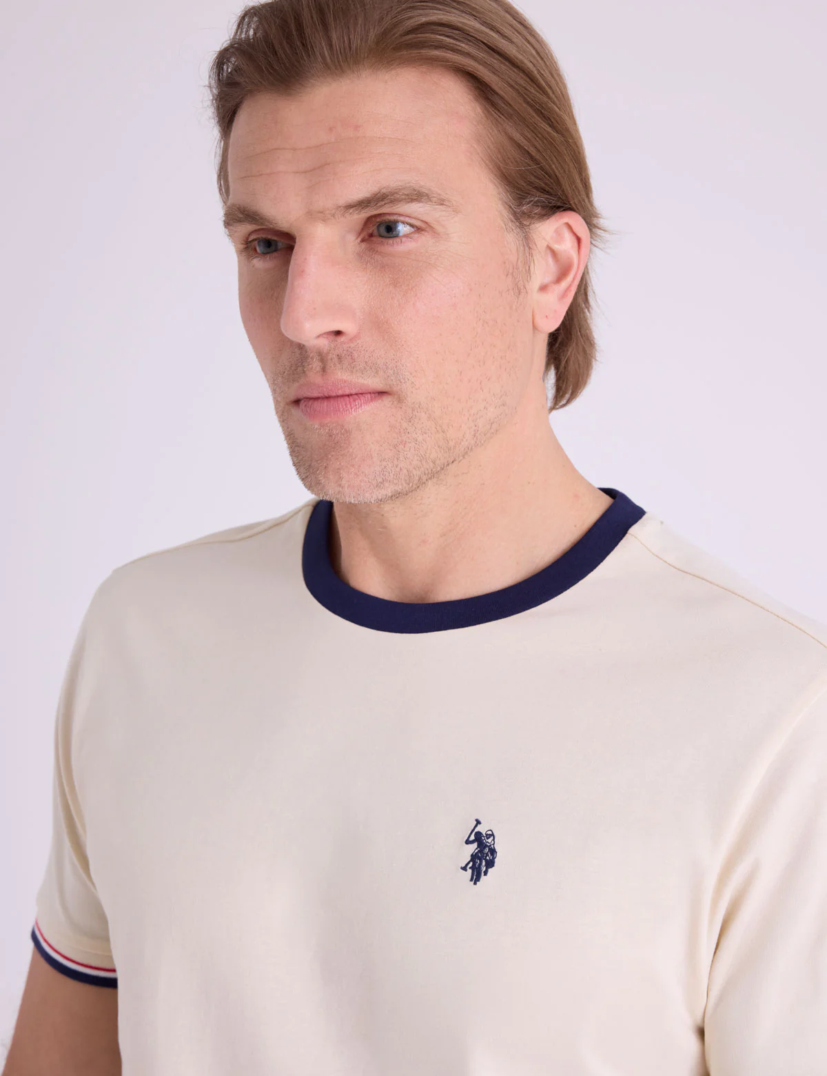 SIGNATURE STRIPE TRIM RINGER T-SHIRT