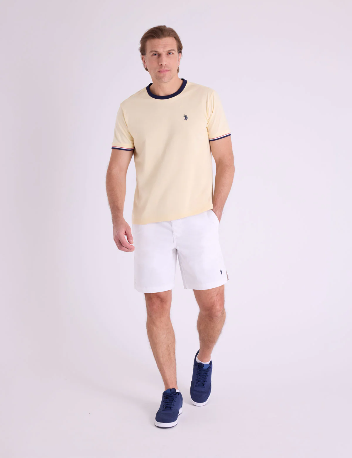 SIGNATURE STRIPE TRIM RINGER T-SHIRT