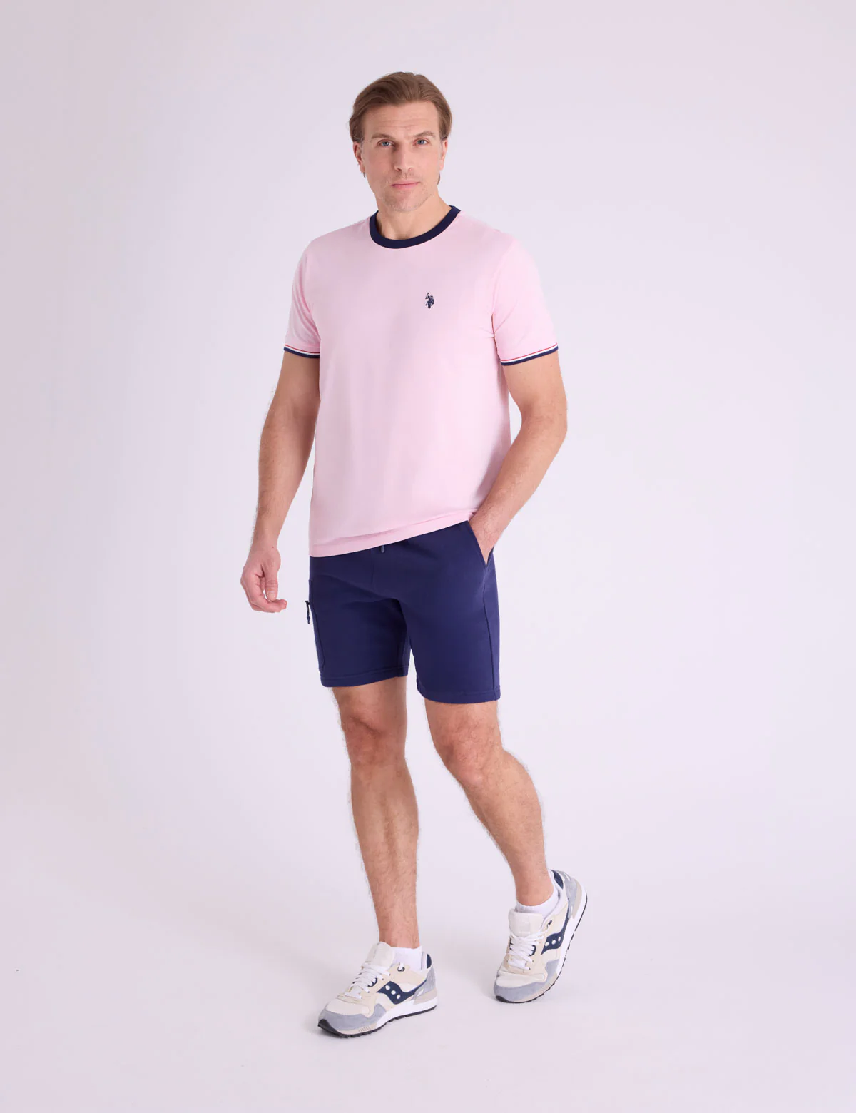 SIGNATURE STRIPE TRIM RINGER T-SHIRT