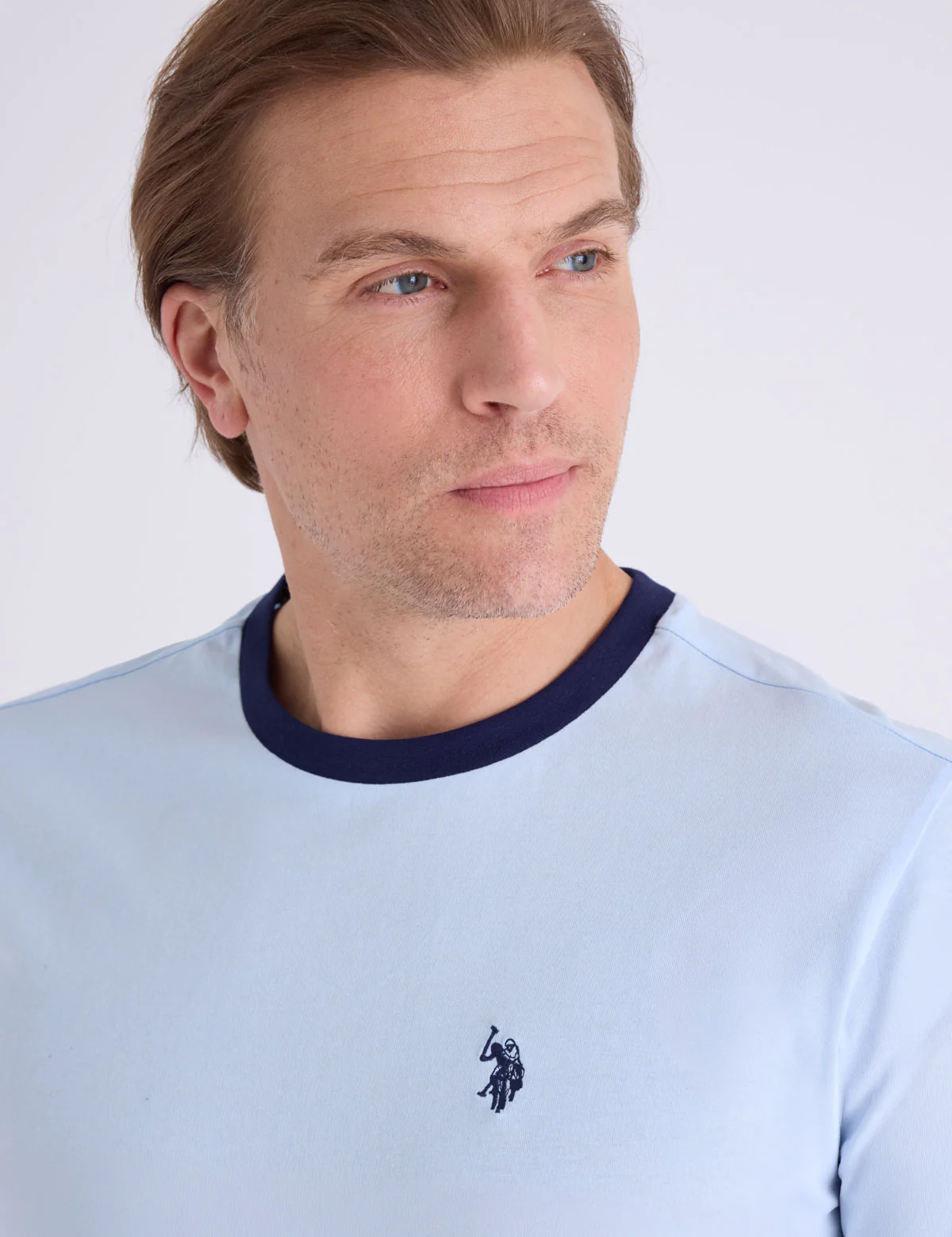 SIGNATURE STRIPE TRIM RINGER T-SHIRT
