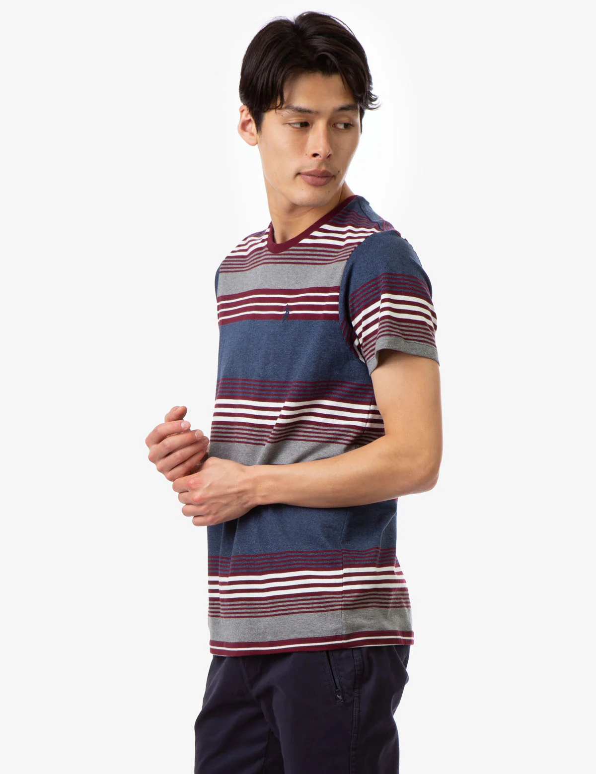 30675-stripe-heather-crew-neck-t-shirt-9.webp STRIPE HEATHER CREW NECK T-SHIRT