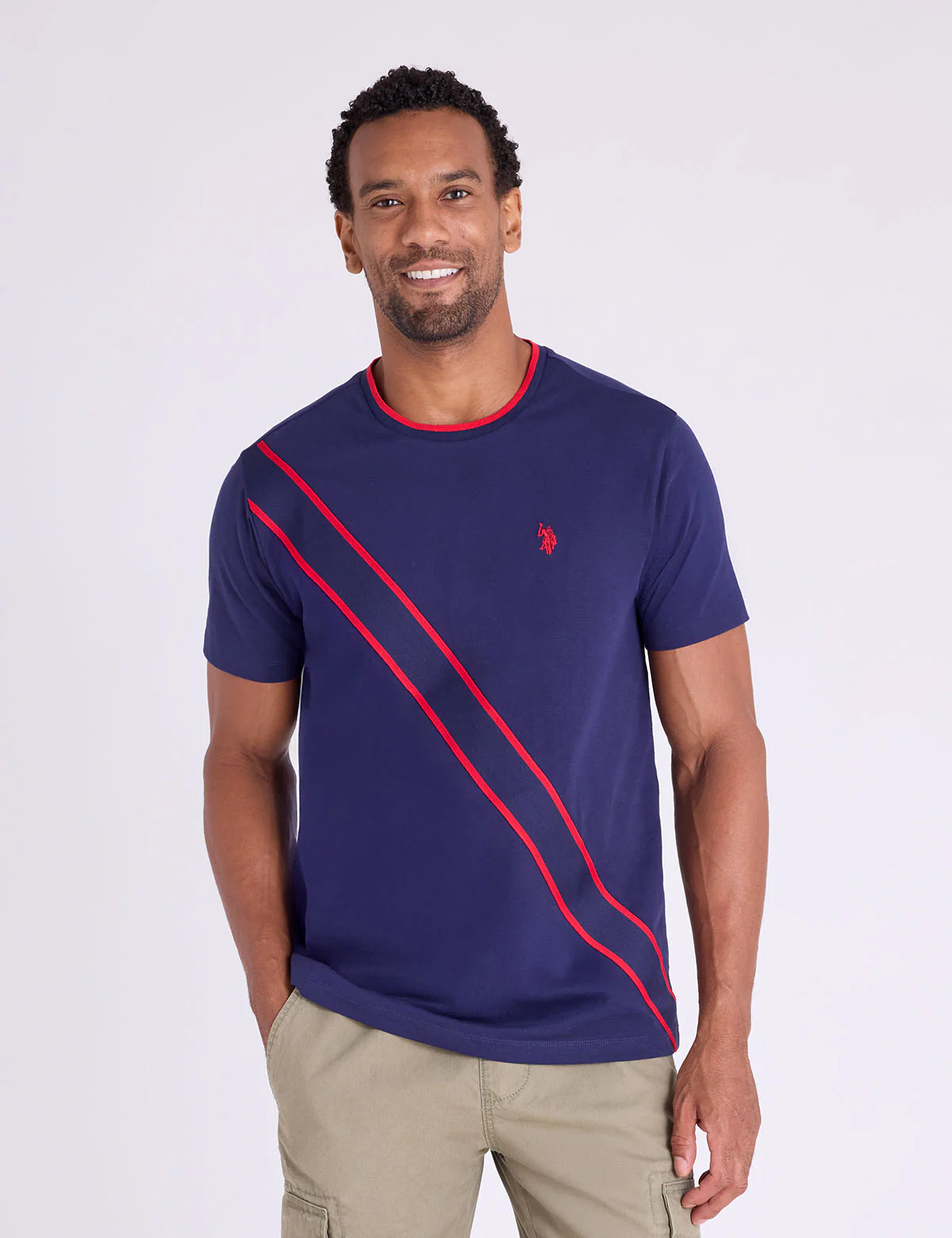 30848-diagonal-tricot-tape-sash-jersey-t-shirt-1.webp DIAGONAL TRICOT TAPE SASH JERSEY T-SHIRT