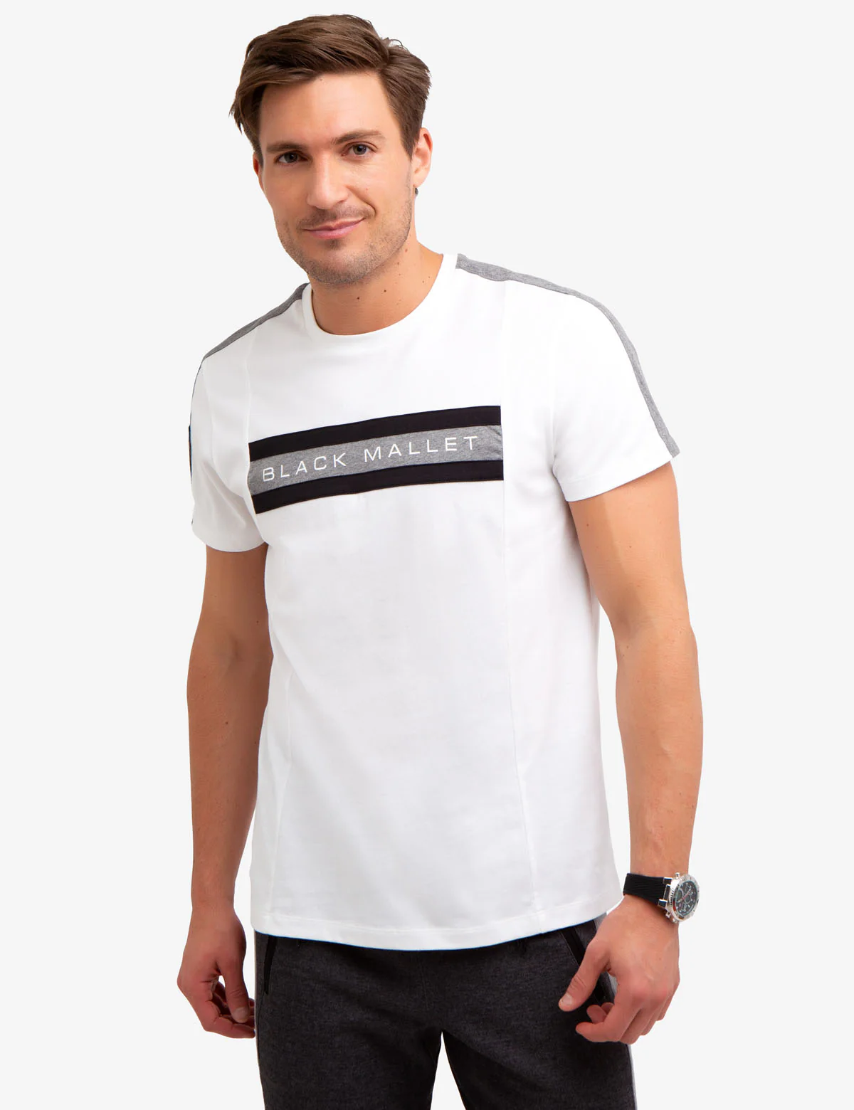 31093-black-mallet-chest-stripe-t-shirt-5.webp BLACK MALLET CHEST STRIPE T-SHIRT