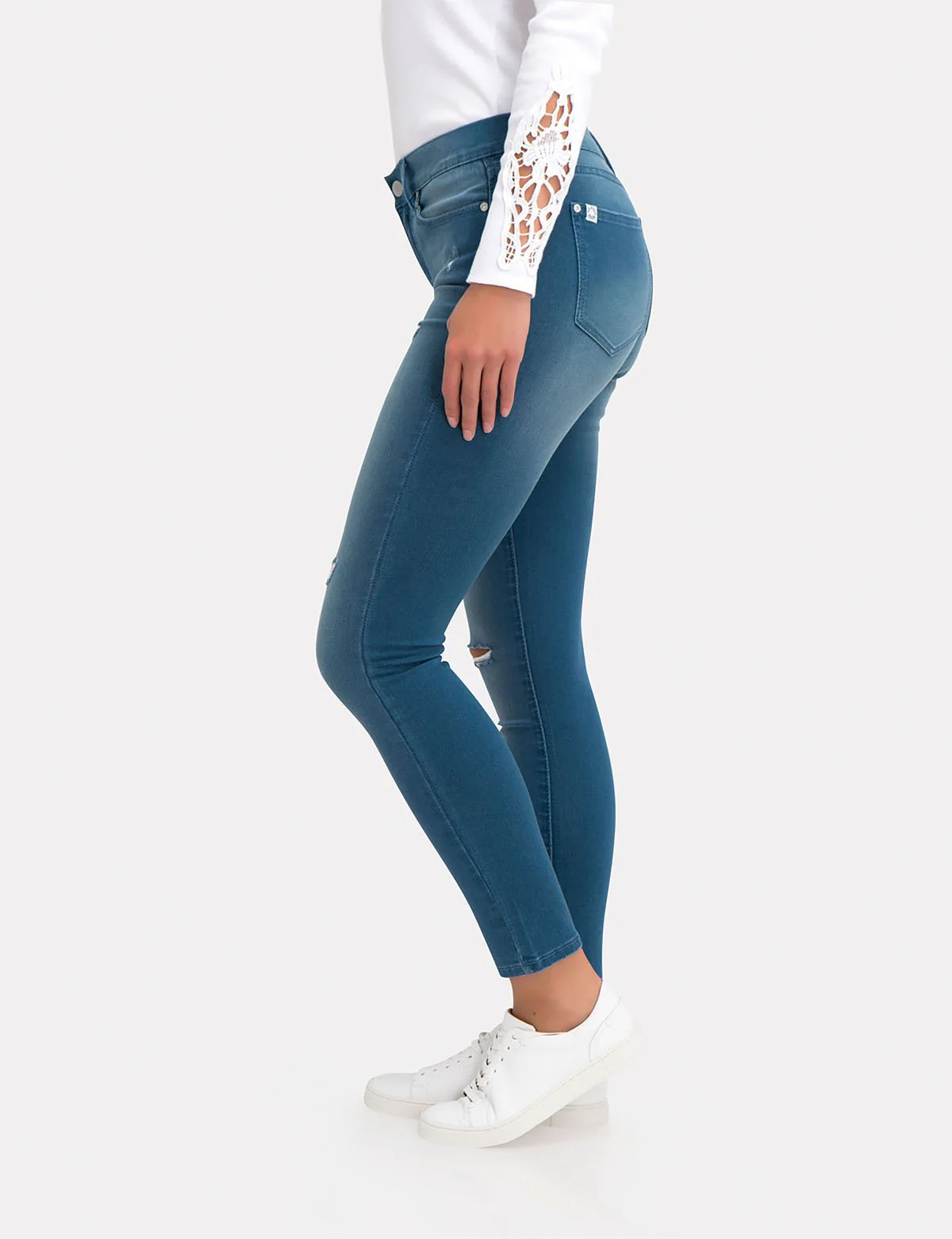 STRETCH COLORED DENIM SUPER SKINNY JEANS
