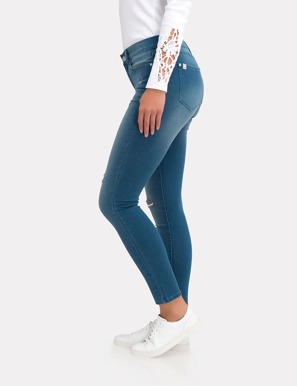 STRETCH COLORED DENIM SUPER SKINNY JEANS