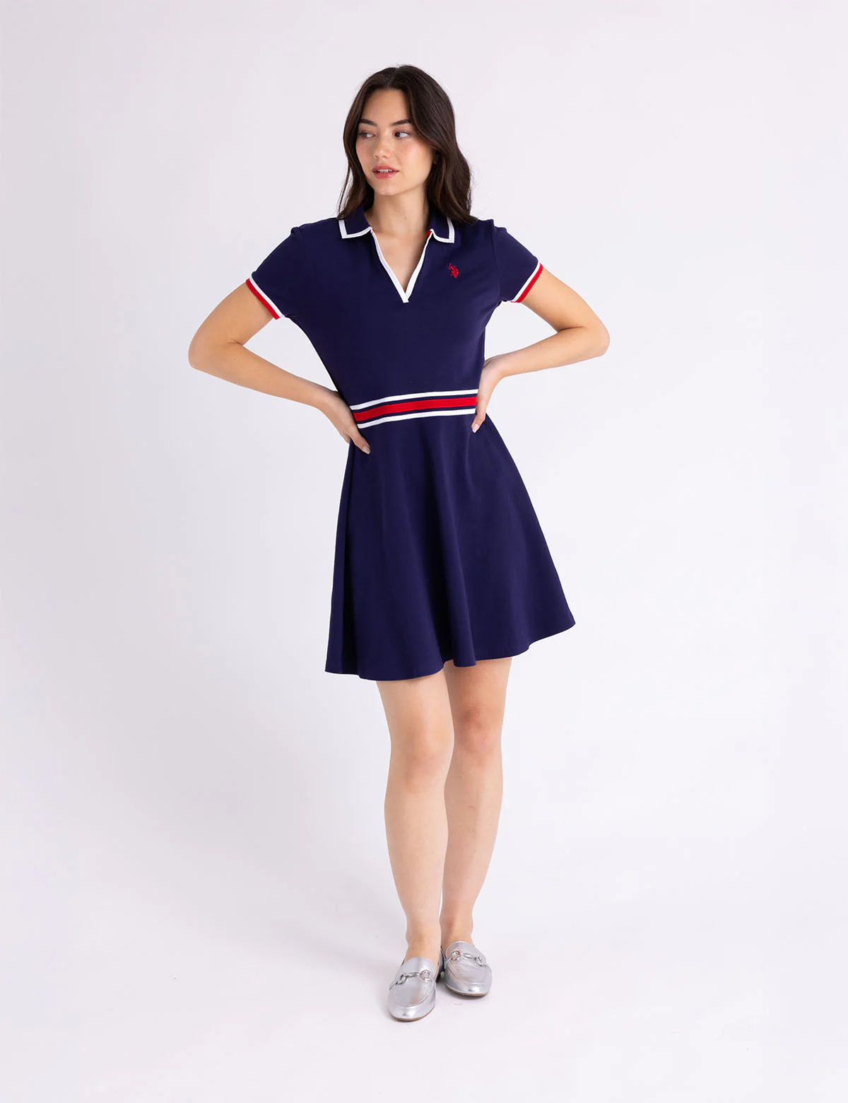 6092-waist-stripe-tipped-polo-dress-3.webp WAIST STRIPE TIPPED POLO DRESS
