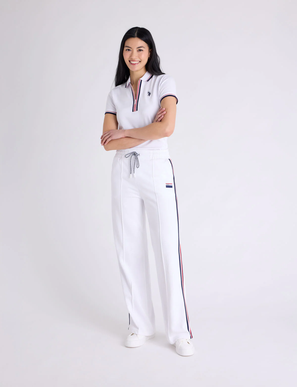 SIGNATURE STRIPE ZIP PLACKET POLO SHIRT