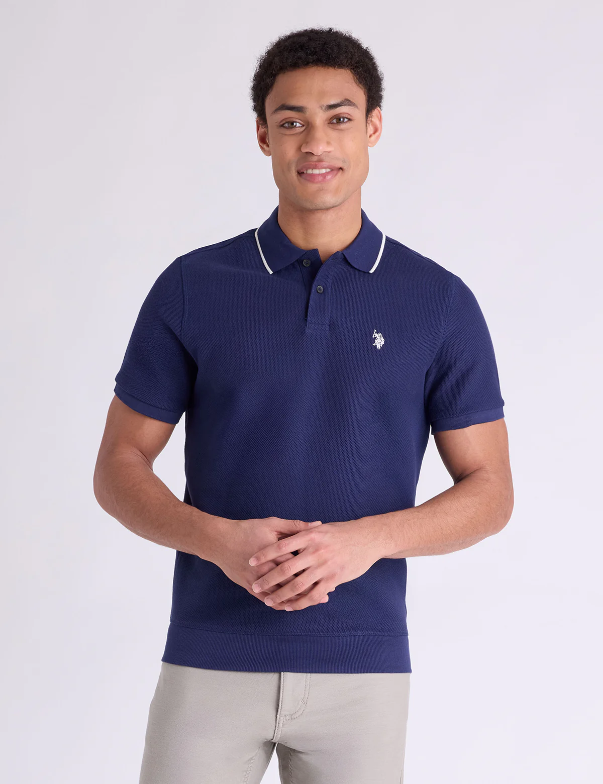 757-honeycomb-ribbed-band-polo-shirt-1.webp HONEYCOMB RIBBED BAND POLO SHIRT
