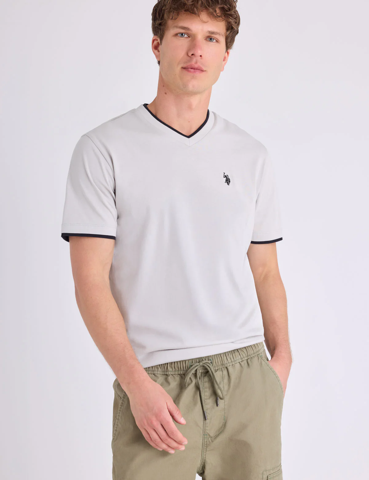 DOUBLE V-NECK T-SHIRT