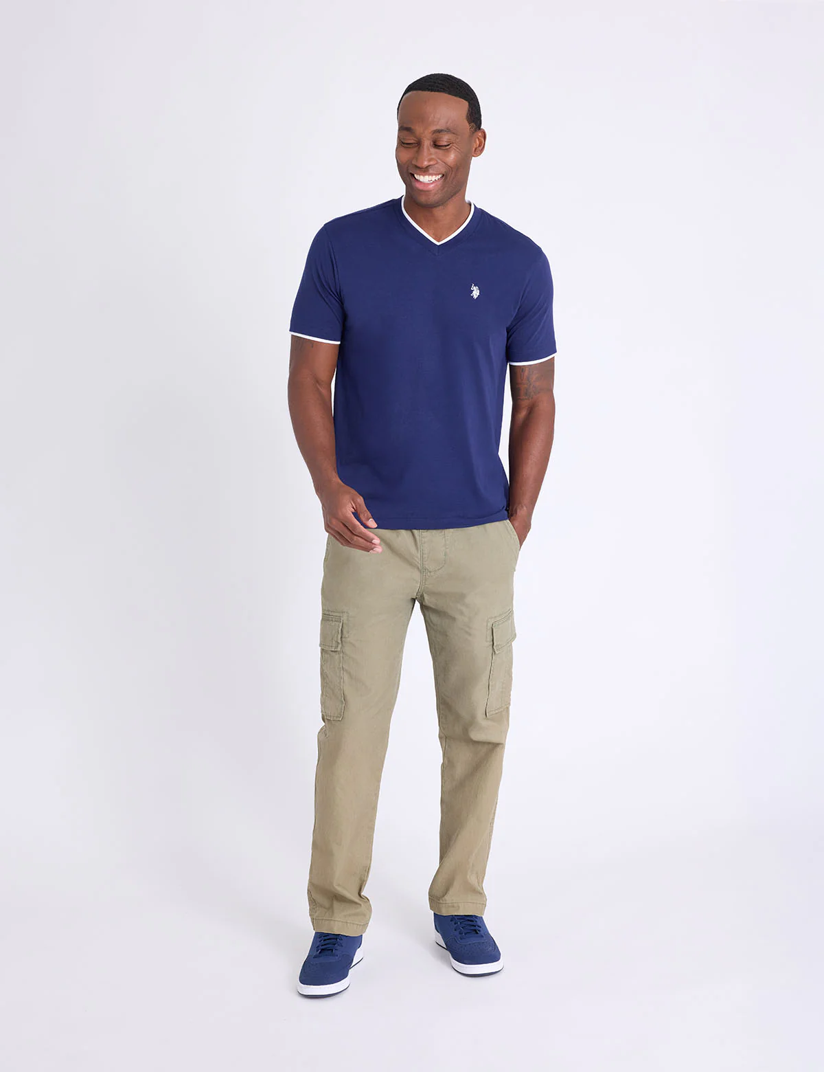 DOUBLE V-NECK T-SHIRT
