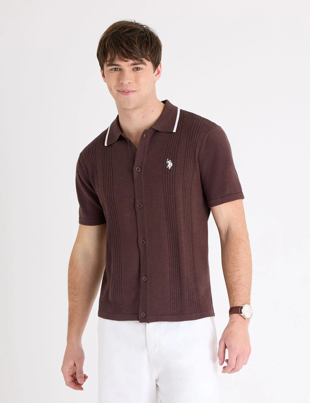 804-button-front-cotton-slub-polo-shirt-1.webp BUTTON FRONT COTTON SLUB POLO SHIRT