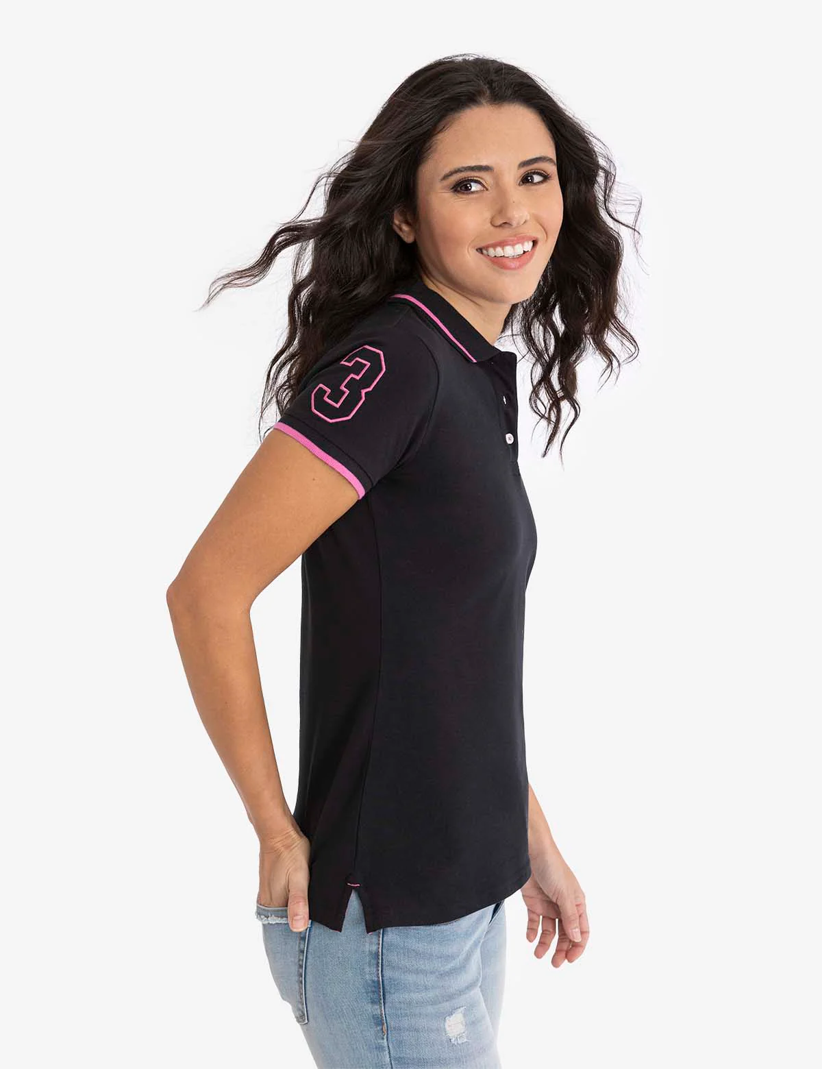 MULTI-TONAL LOGO SOLID POLO SHIRT