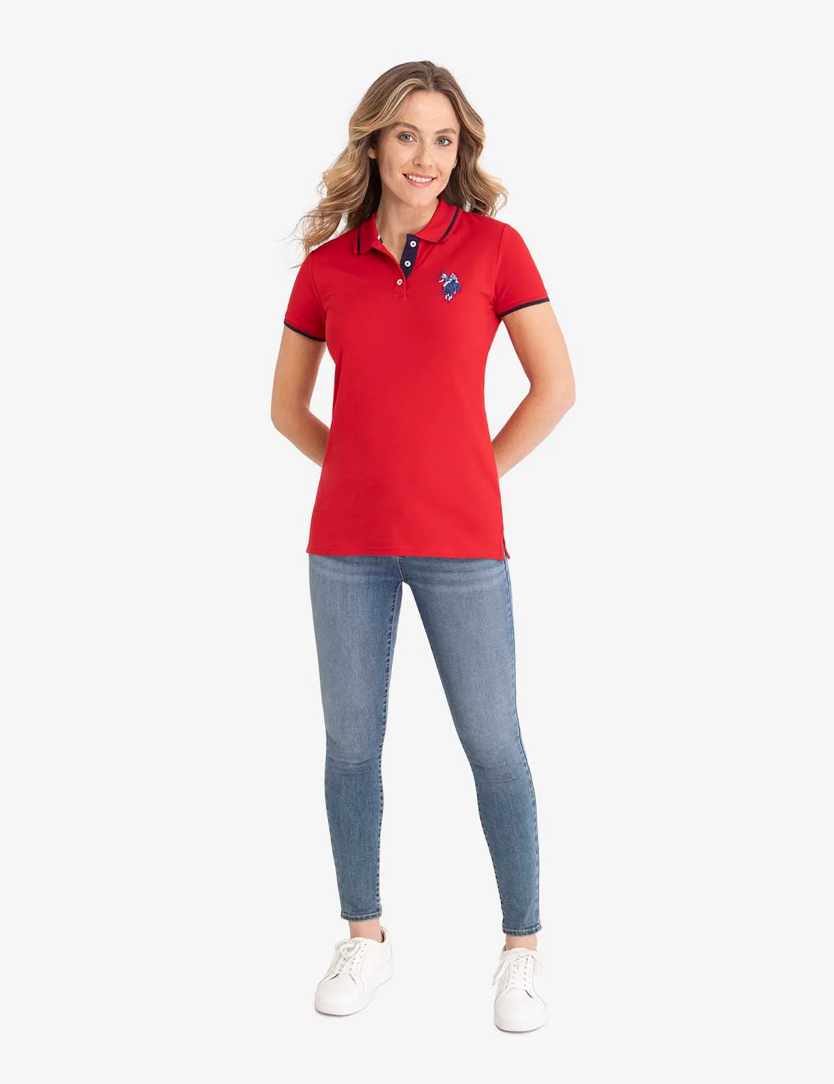 MULTI-TONAL LOGO SOLID POLO SHIRT