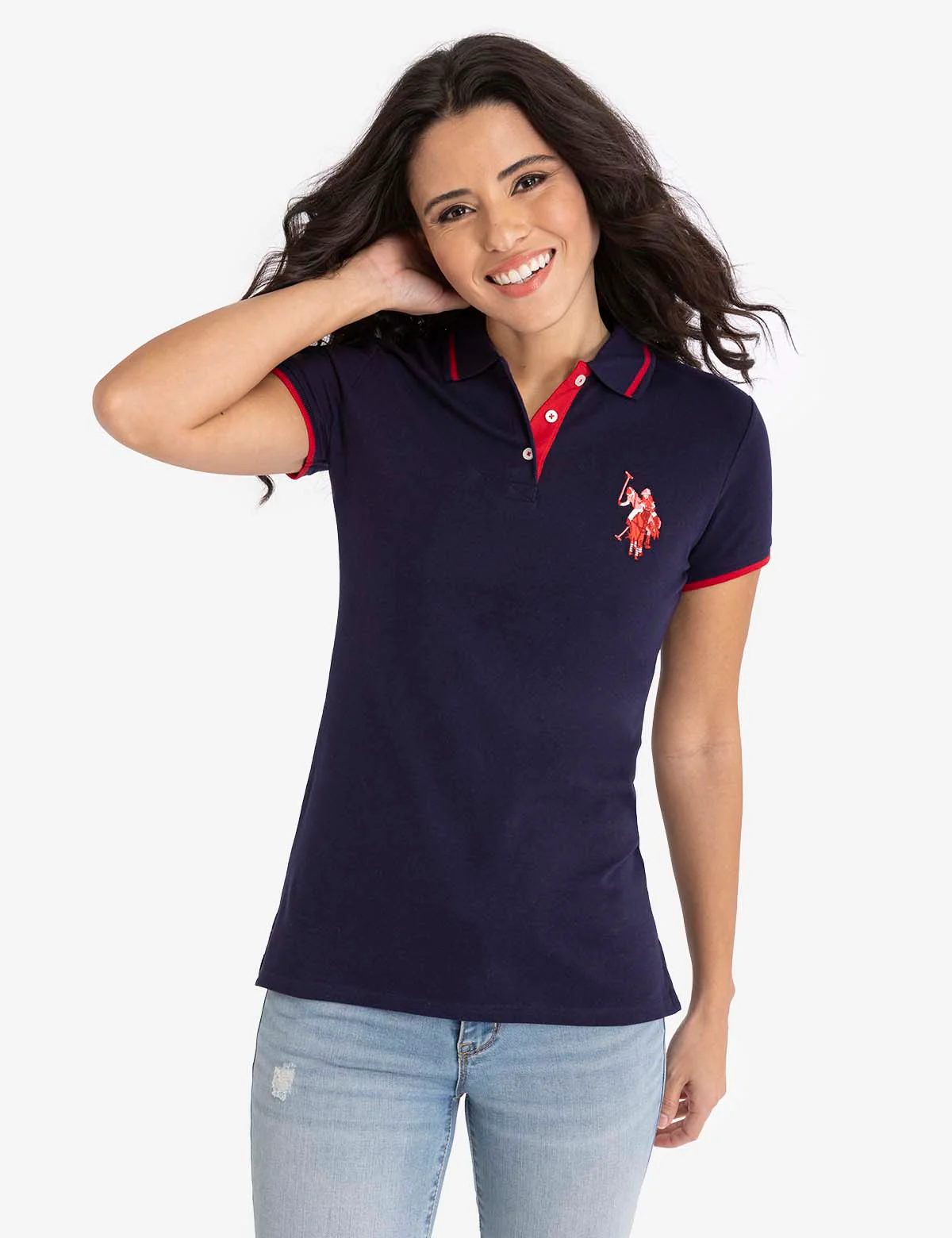 MULTI-TONAL LOGO SOLID POLO SHIRT