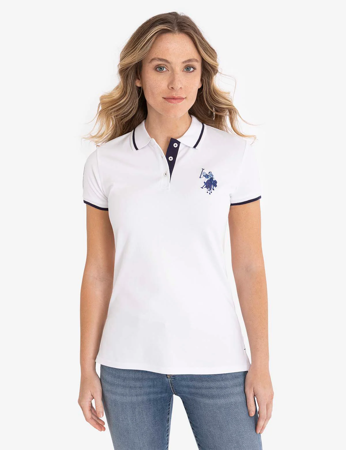 MULTI-TONAL LOGO SOLID POLO SHIRT