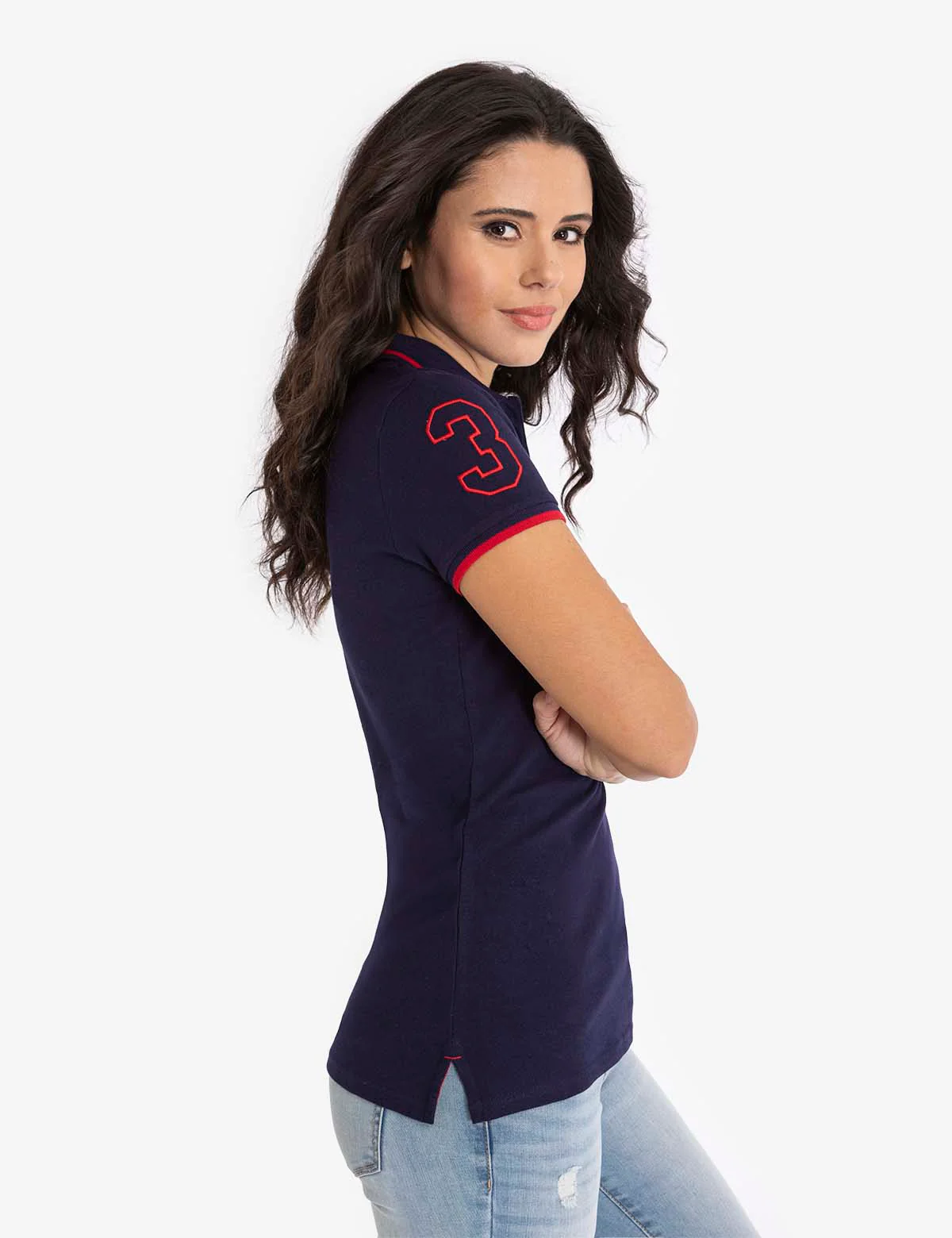 MULTI-TONAL LOGO SOLID POLO SHIRT