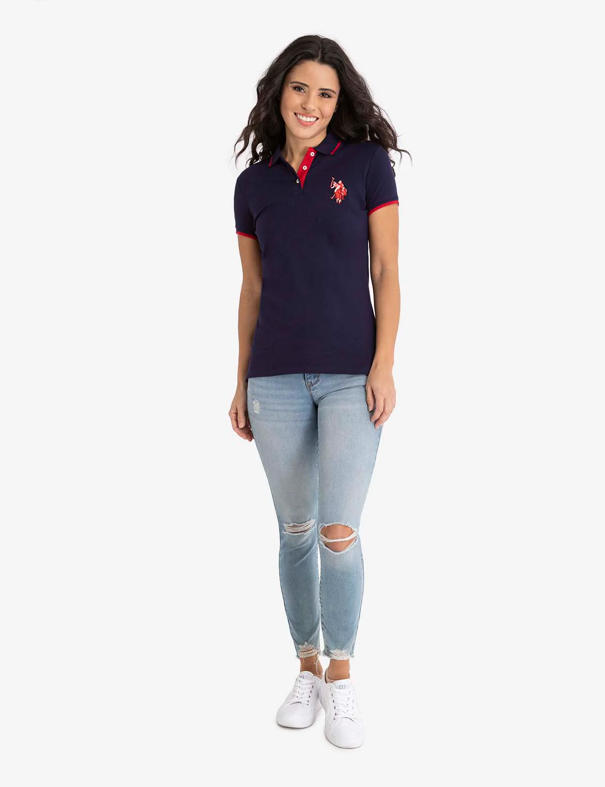 MULTI-TONAL LOGO SOLID POLO SHIRT