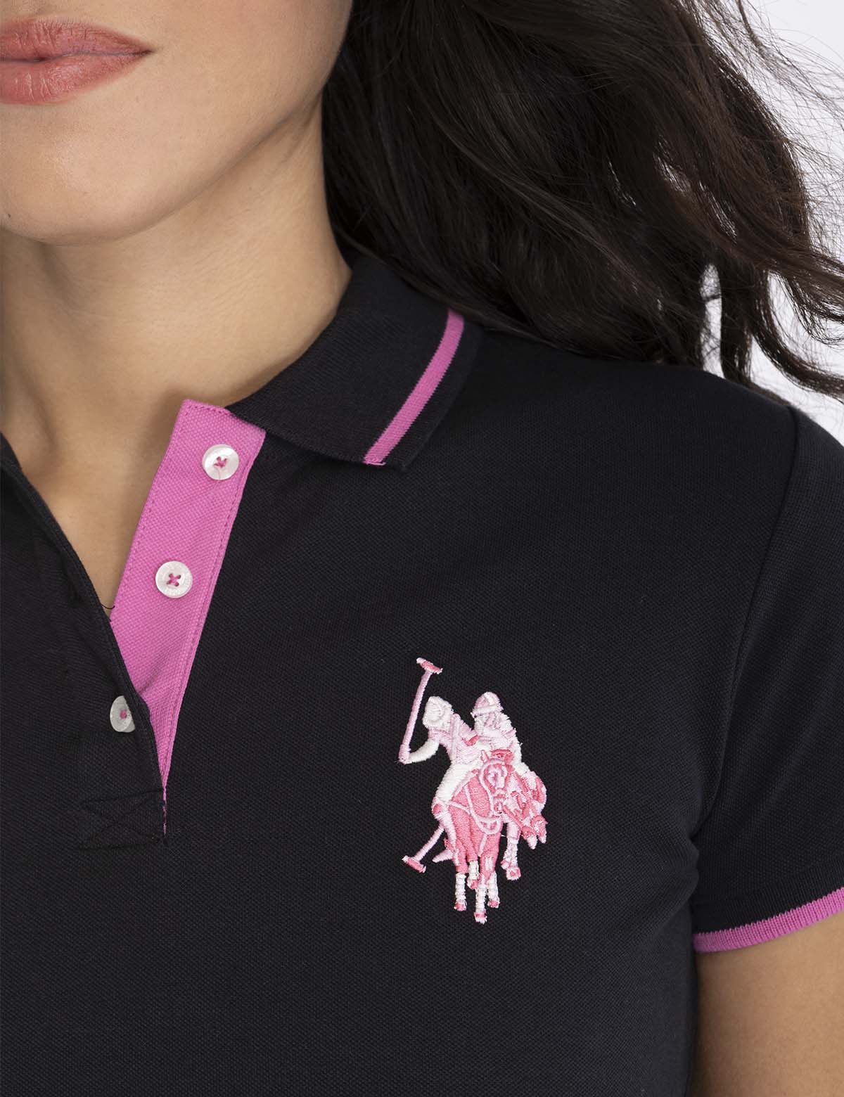 MULTI-TONAL LOGO SOLID POLO SHIRT