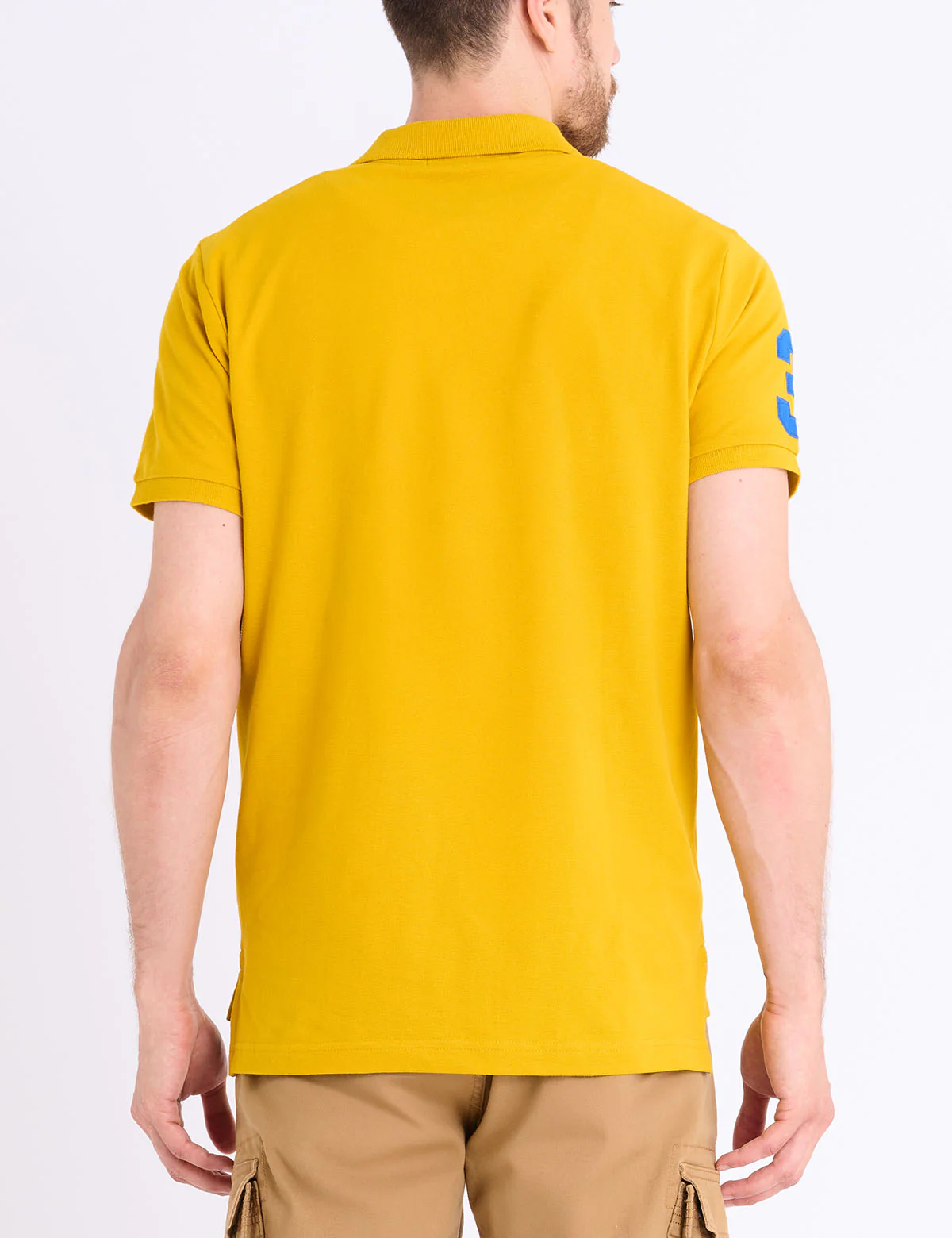 MULTI COLOR BIG LOGO SOLID POLO SHIRT