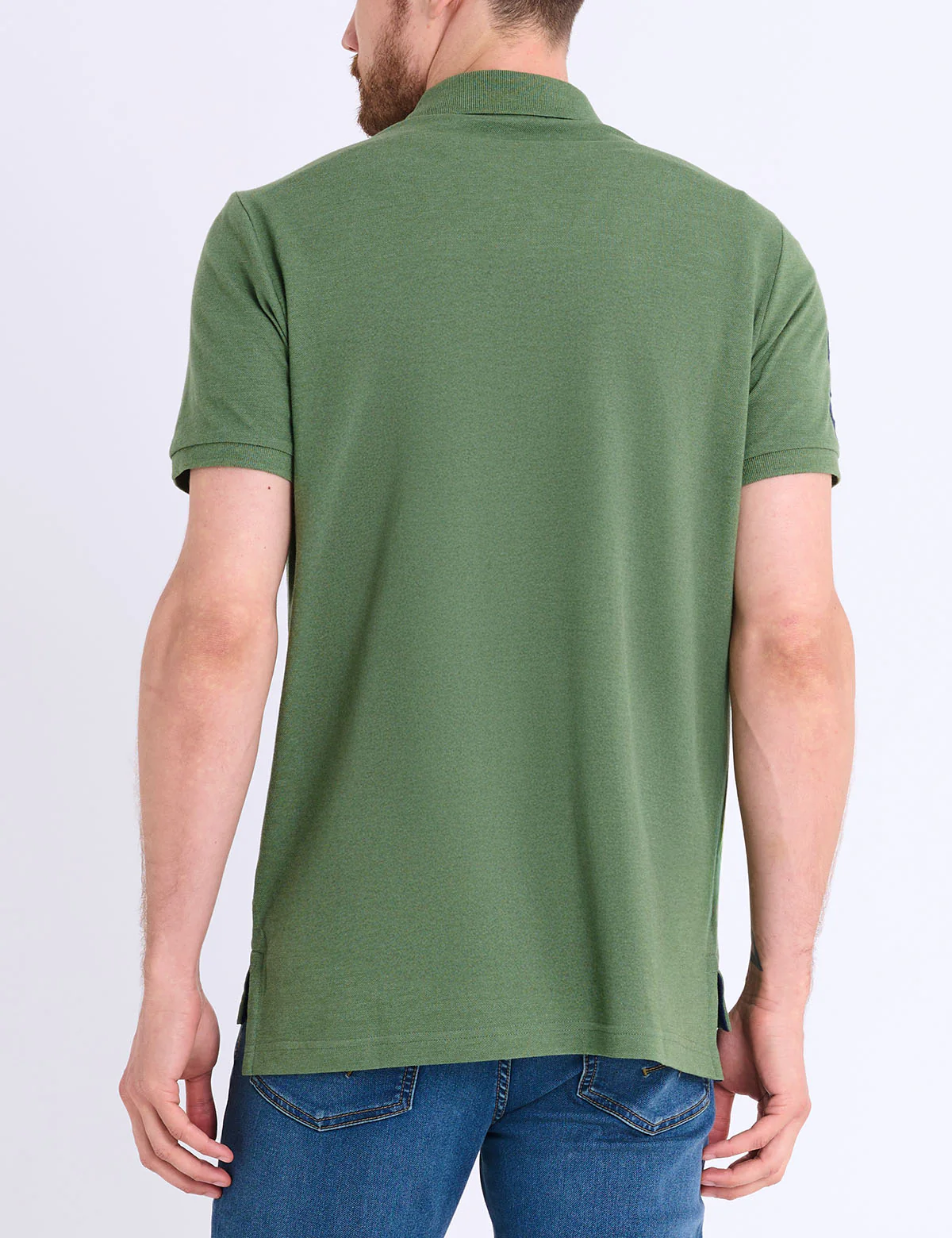 MULTI COLOR BIG LOGO SOLID POLO SHIRT