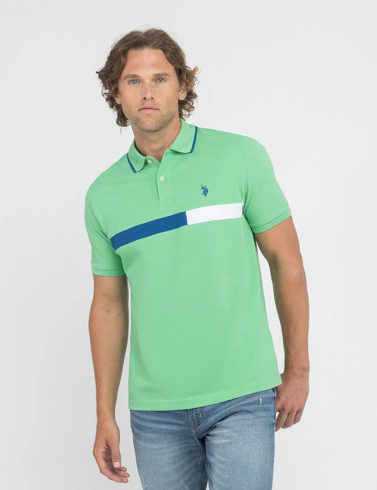 9360-color-block-chest-stripe-pique-polo-shirt-1.webp COLOR BLOCK CHEST STRIPE PIQUE POLO SHIRT