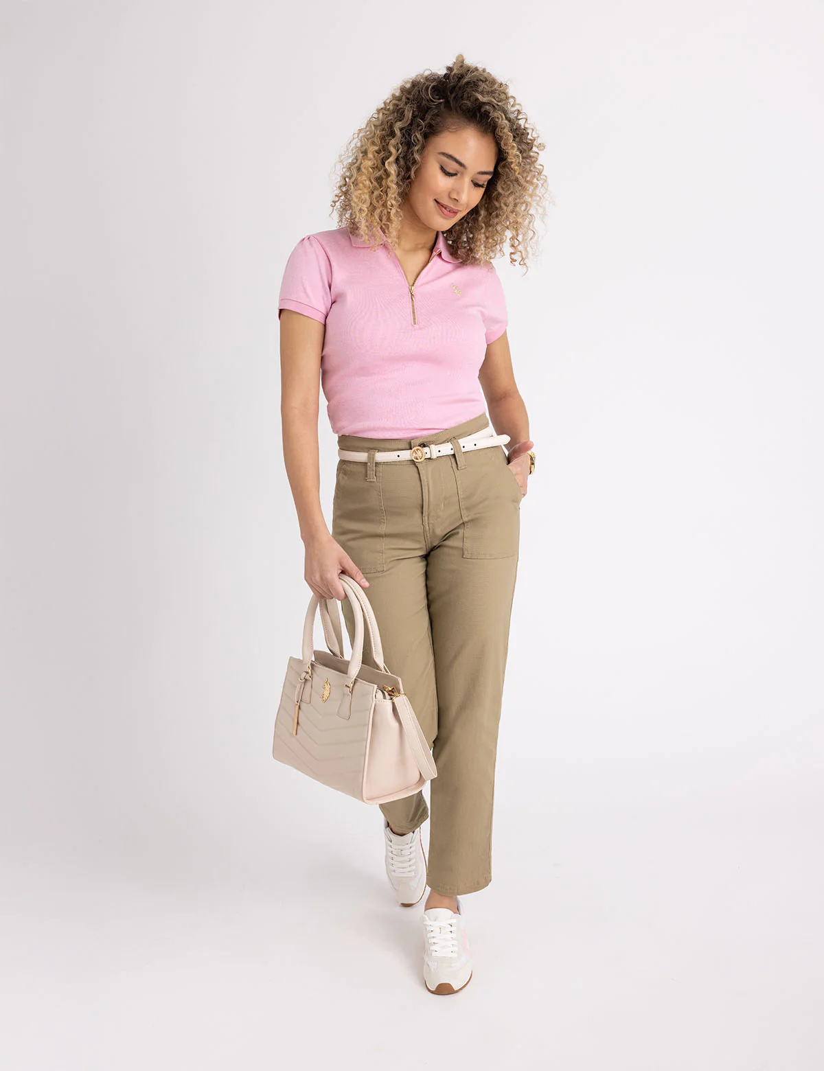 9371-half-zip-puff-sleeve-heather-polo-shirt-9.webp HALF ZIP PUFF SLEEVE HEATHER POLO SHIRT
