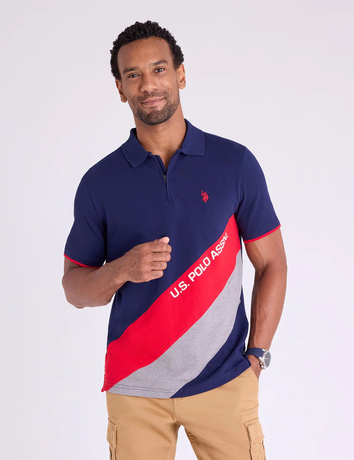 9431-pique-color-block-zipper-polo-shirt-2.webp PIQUE COLOR BLOCK ZIPPER POLO SHIRT